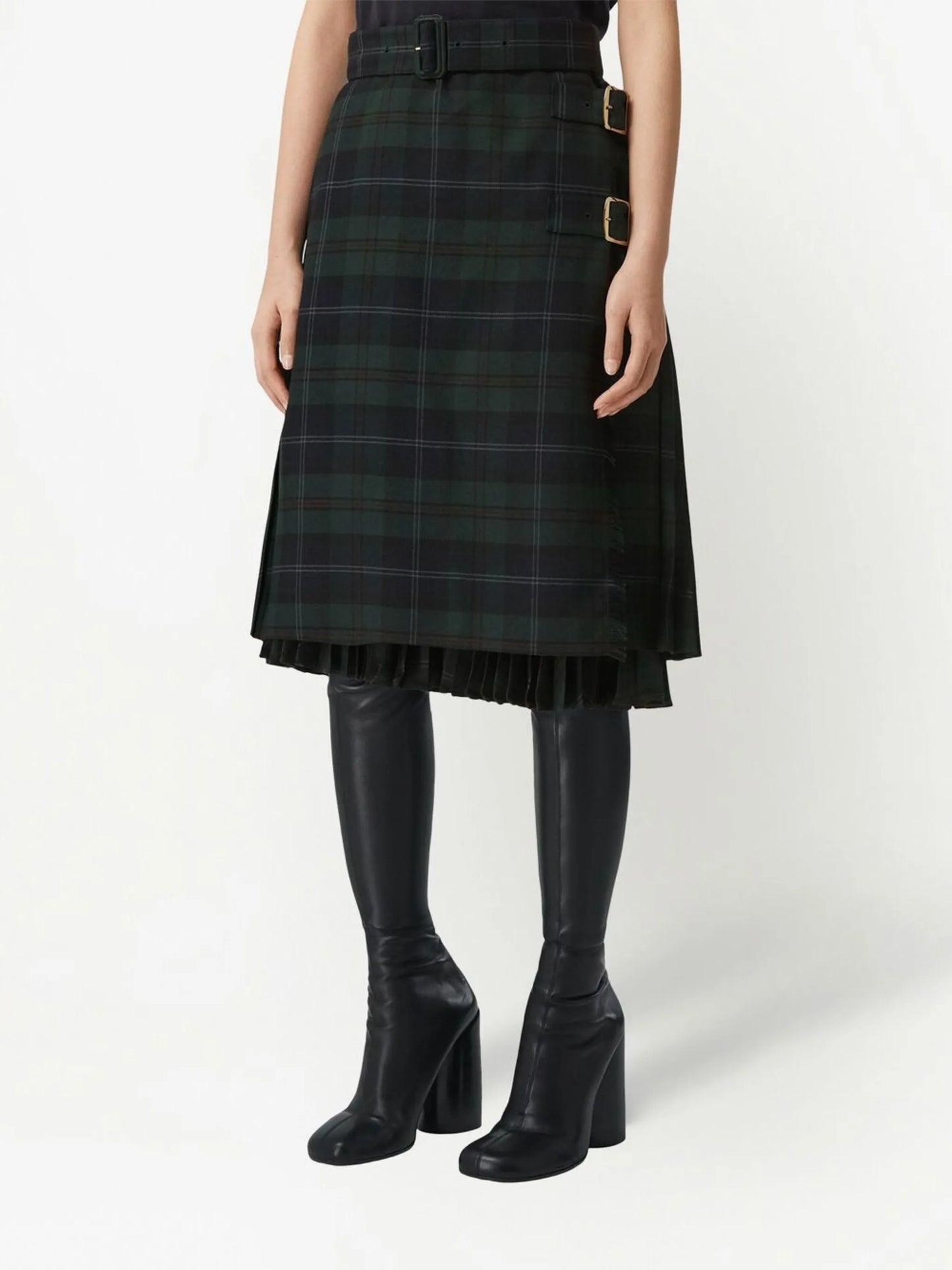 check-pattern skirt