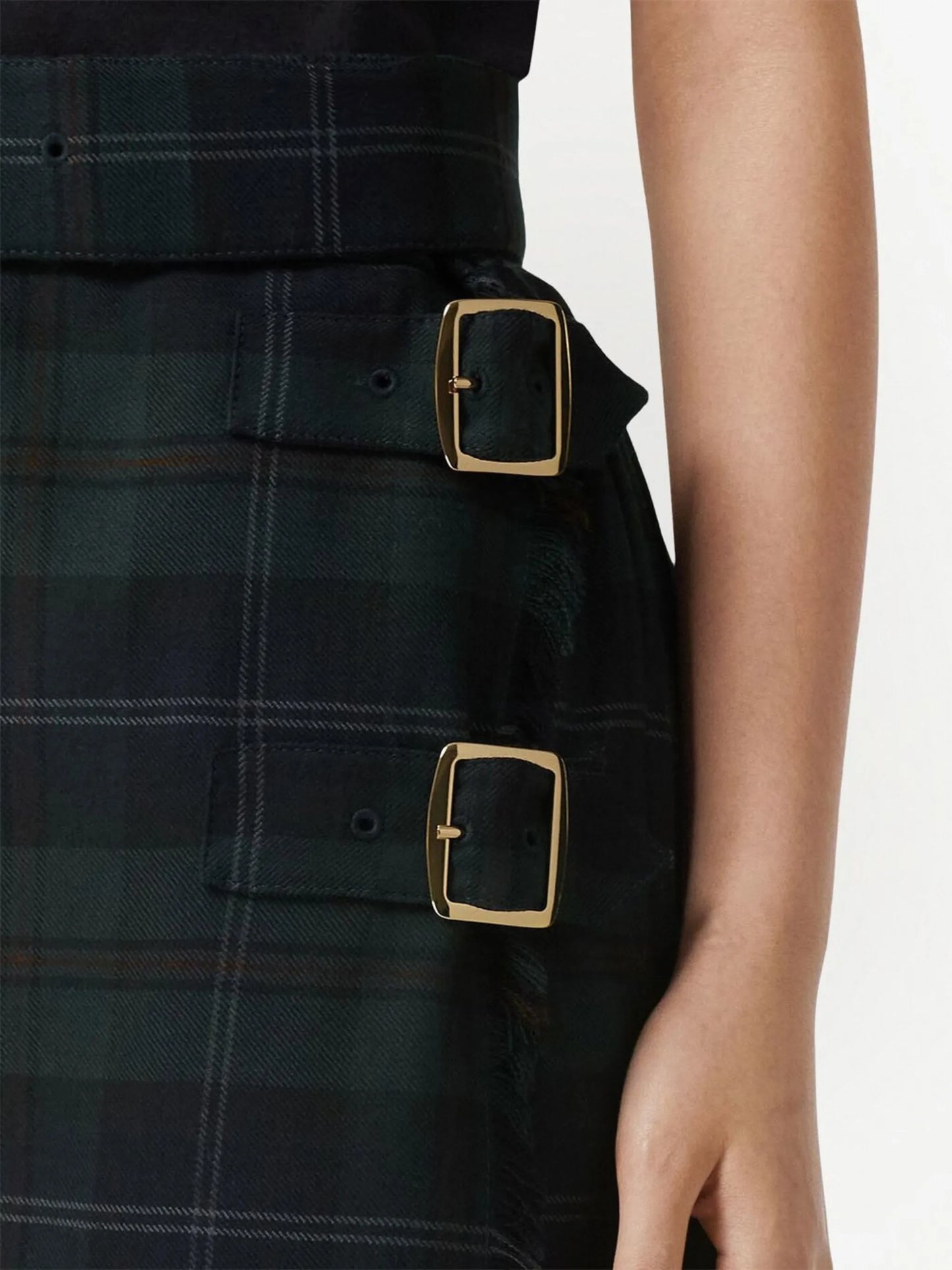 check-pattern skirt