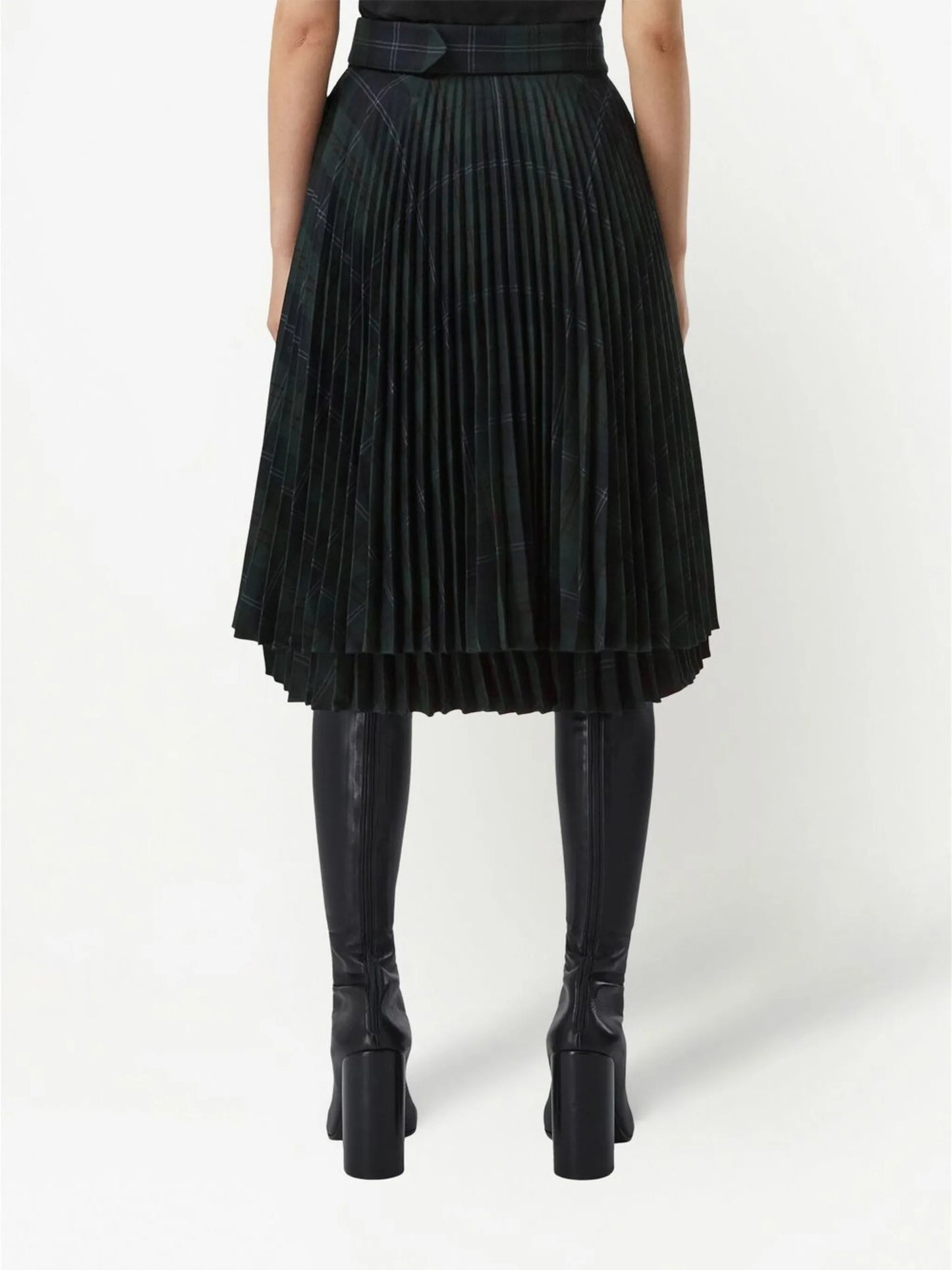 check-pattern skirt