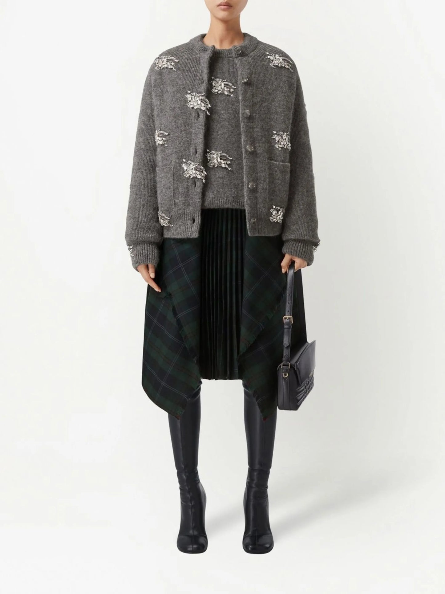 check-pattern skirt