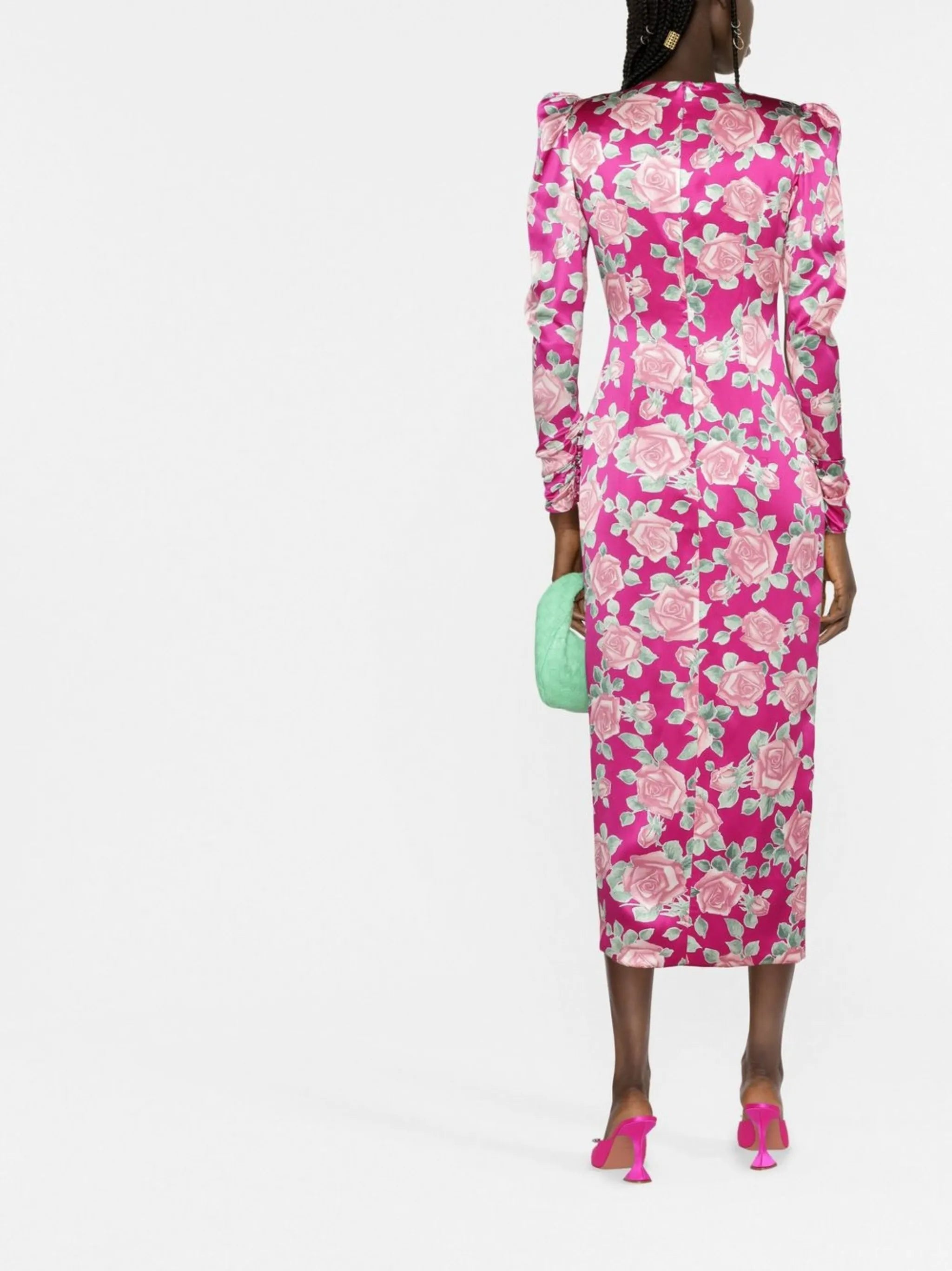 floral-print long-sleeve dress