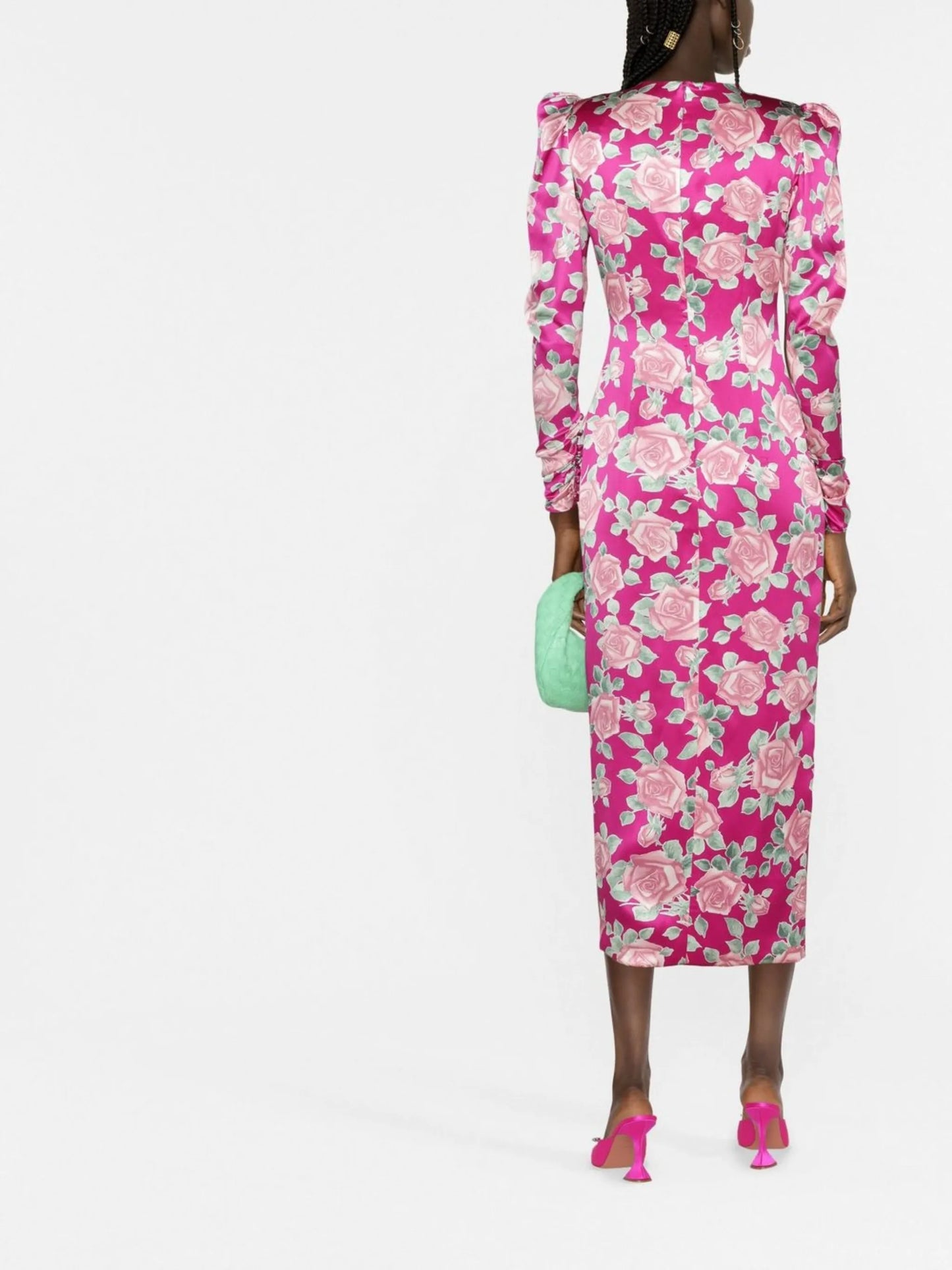 floral-print long-sleeve dress