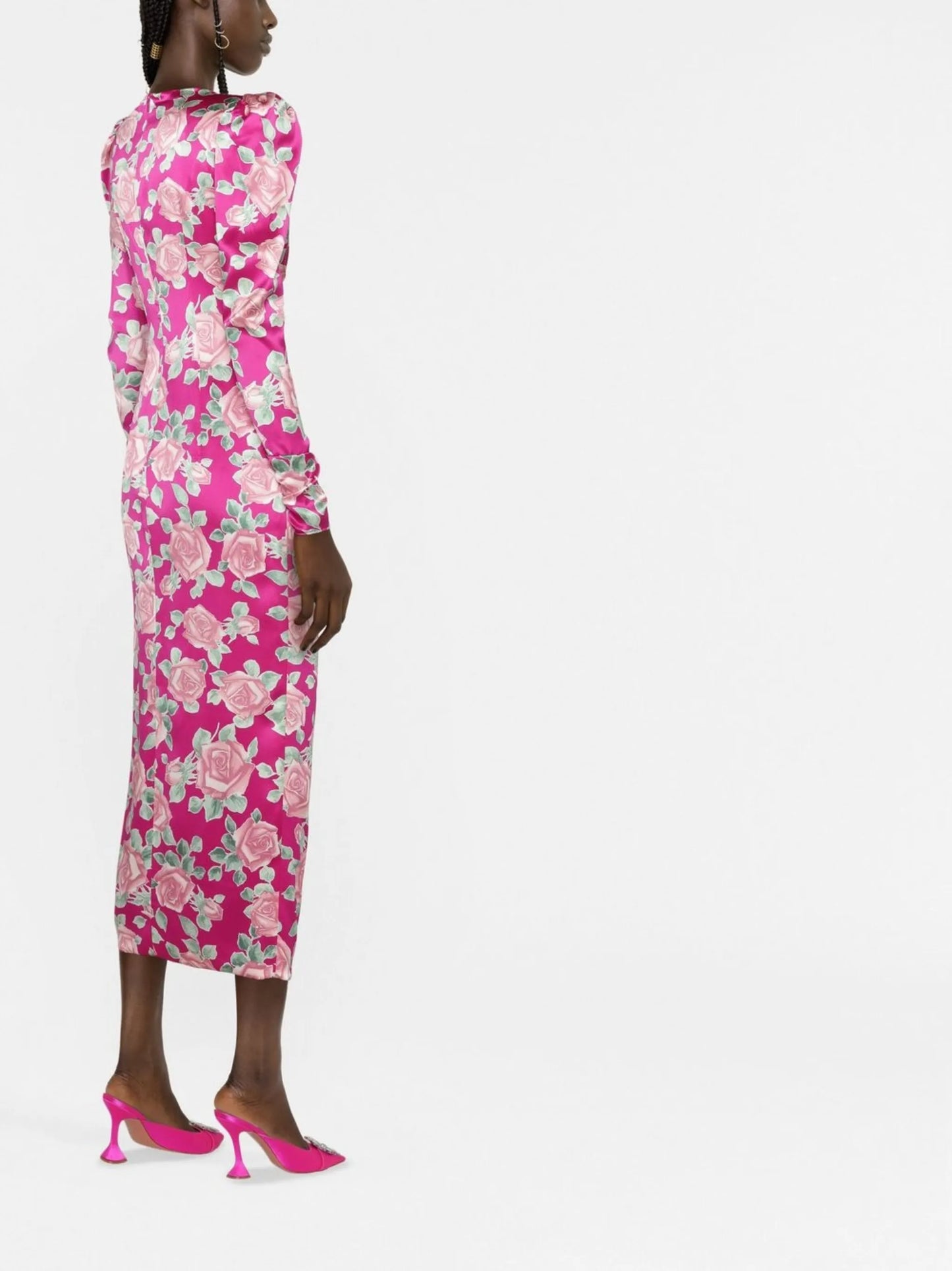 floral-print long-sleeve dress