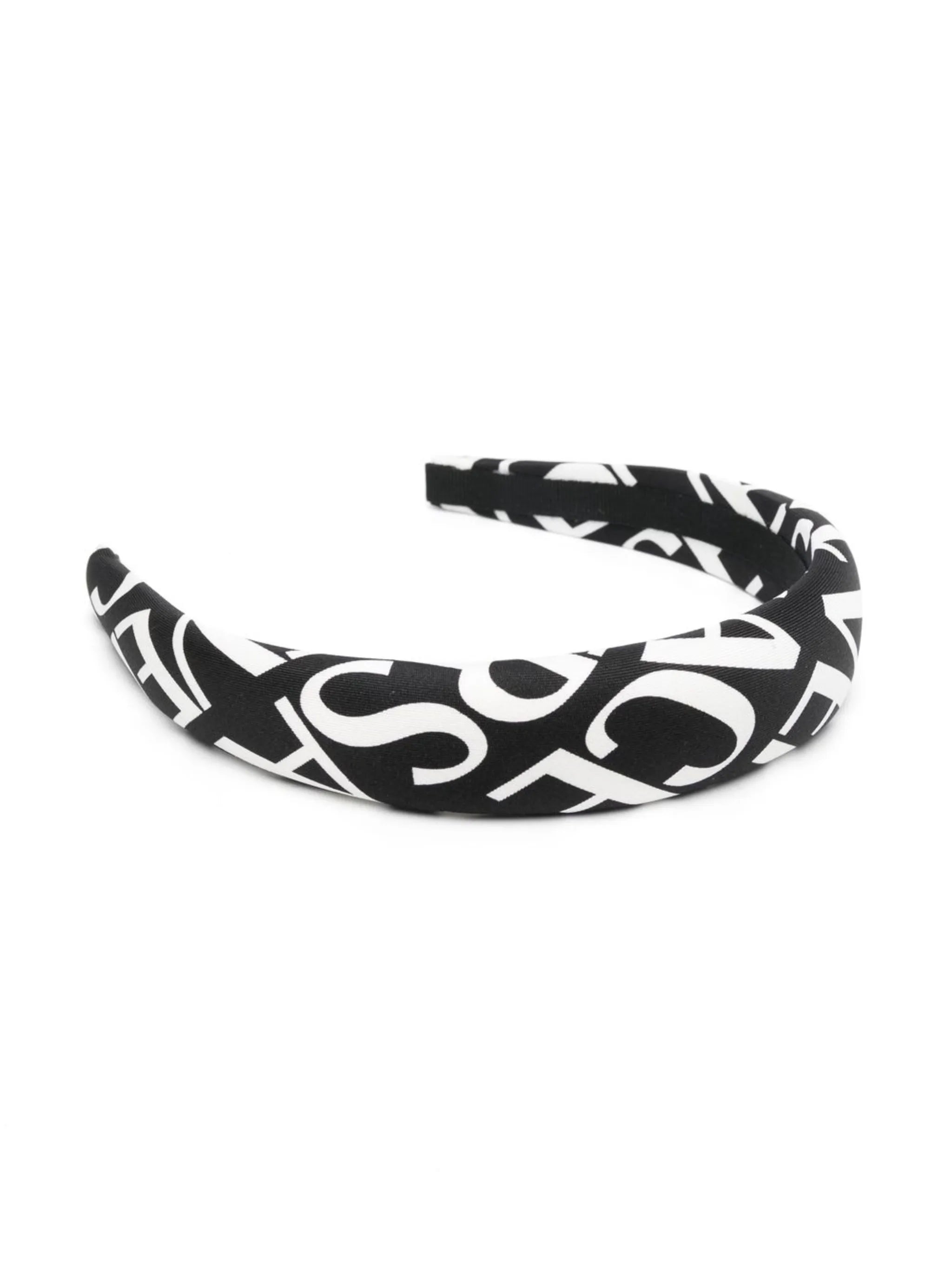 silk logo-print hairband