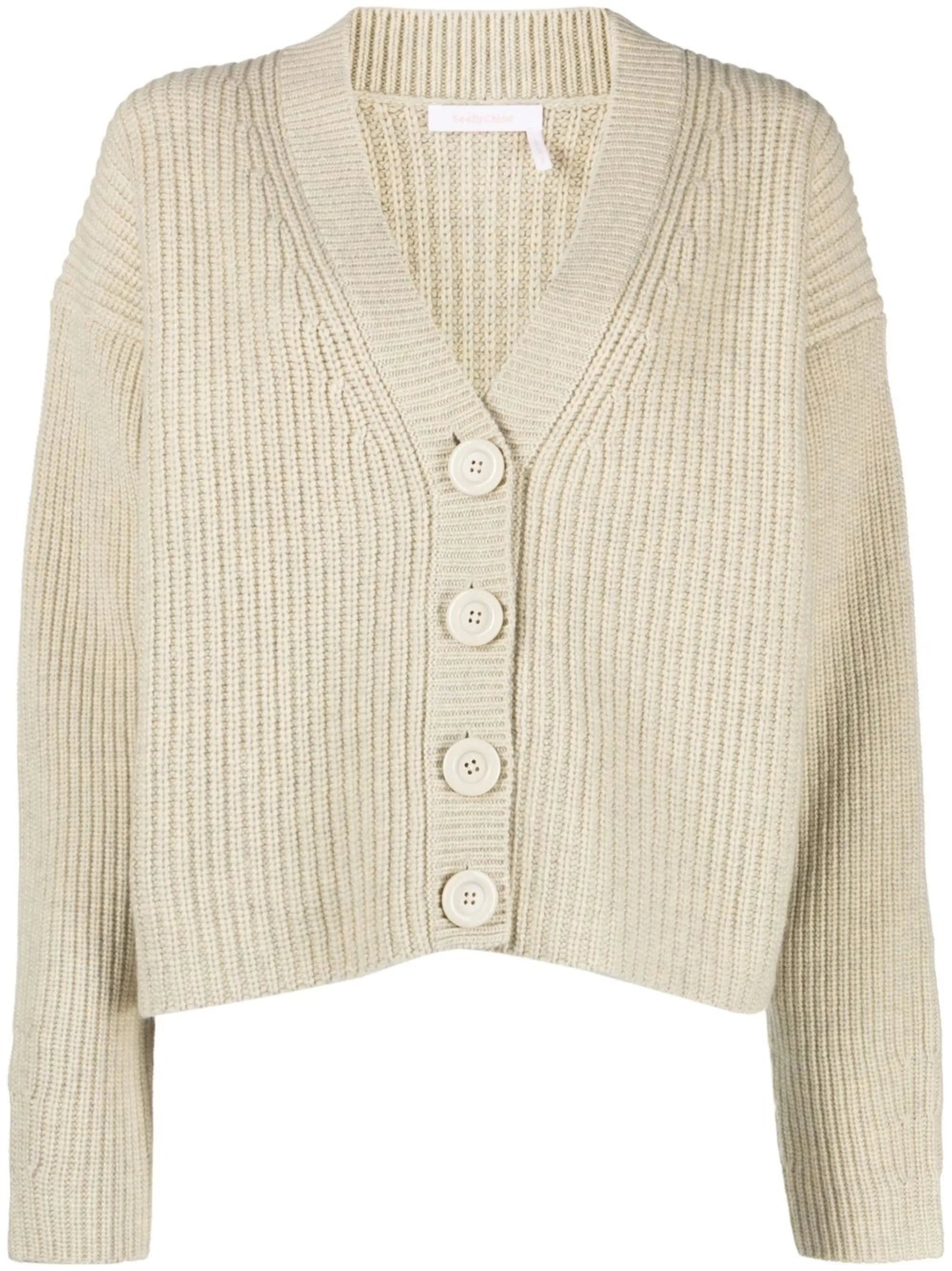 ribbed knit cardigan
