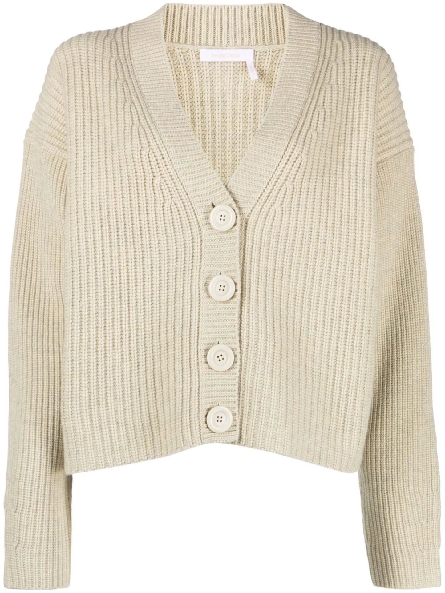 ribbed knit cardigan