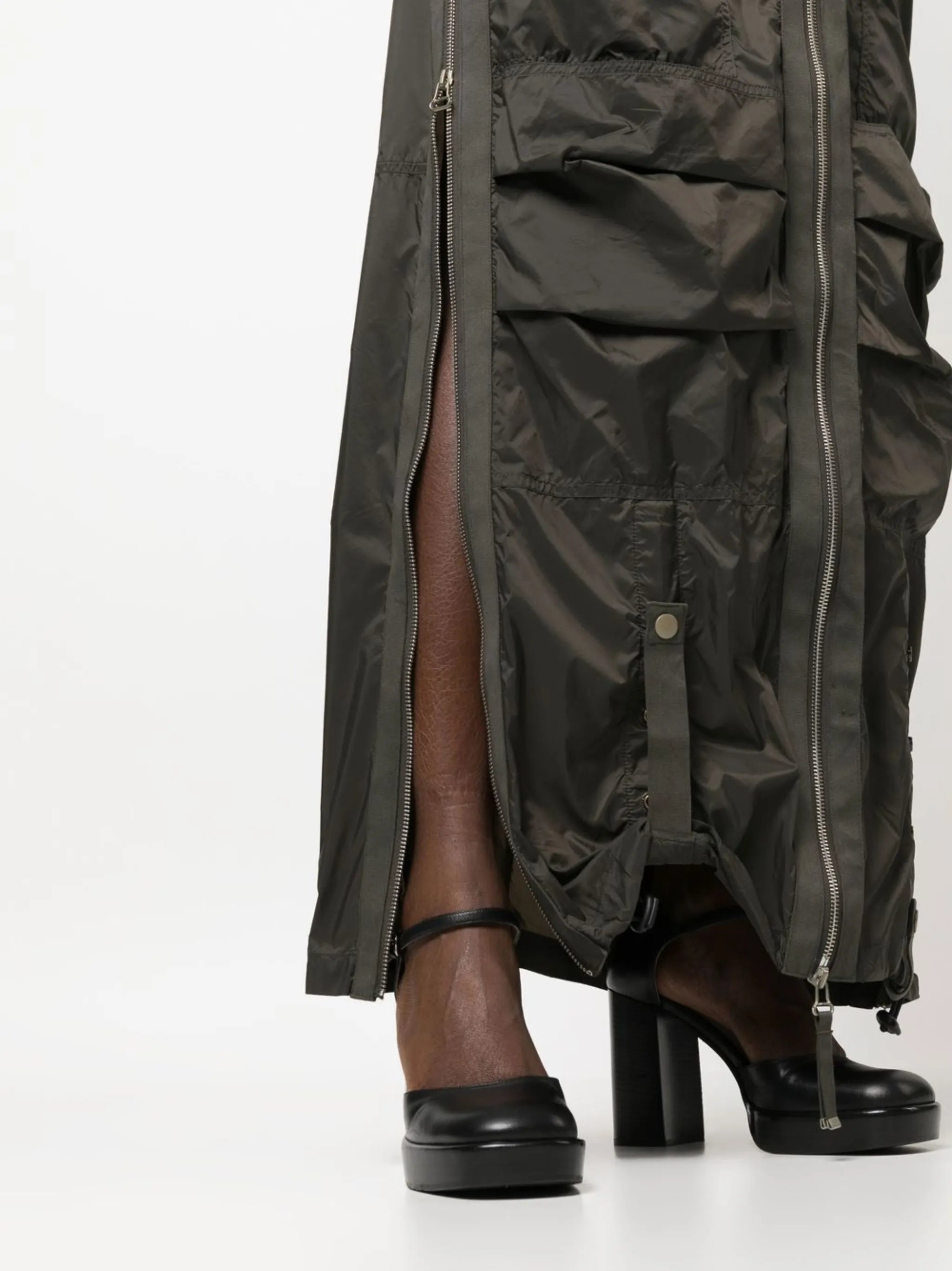 O-Crep cargo maxi skirt