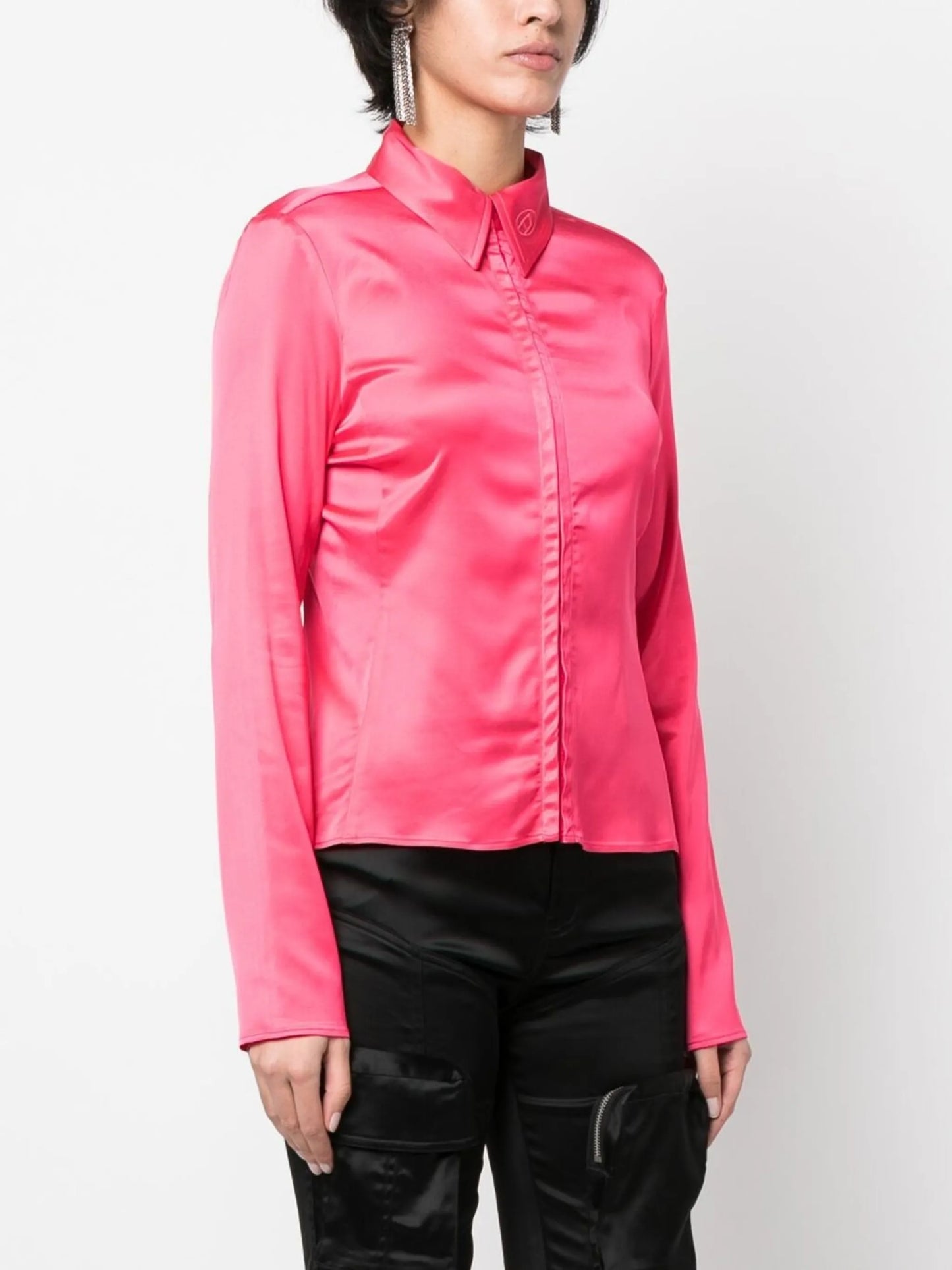 long-sleeve hook and eye shirt