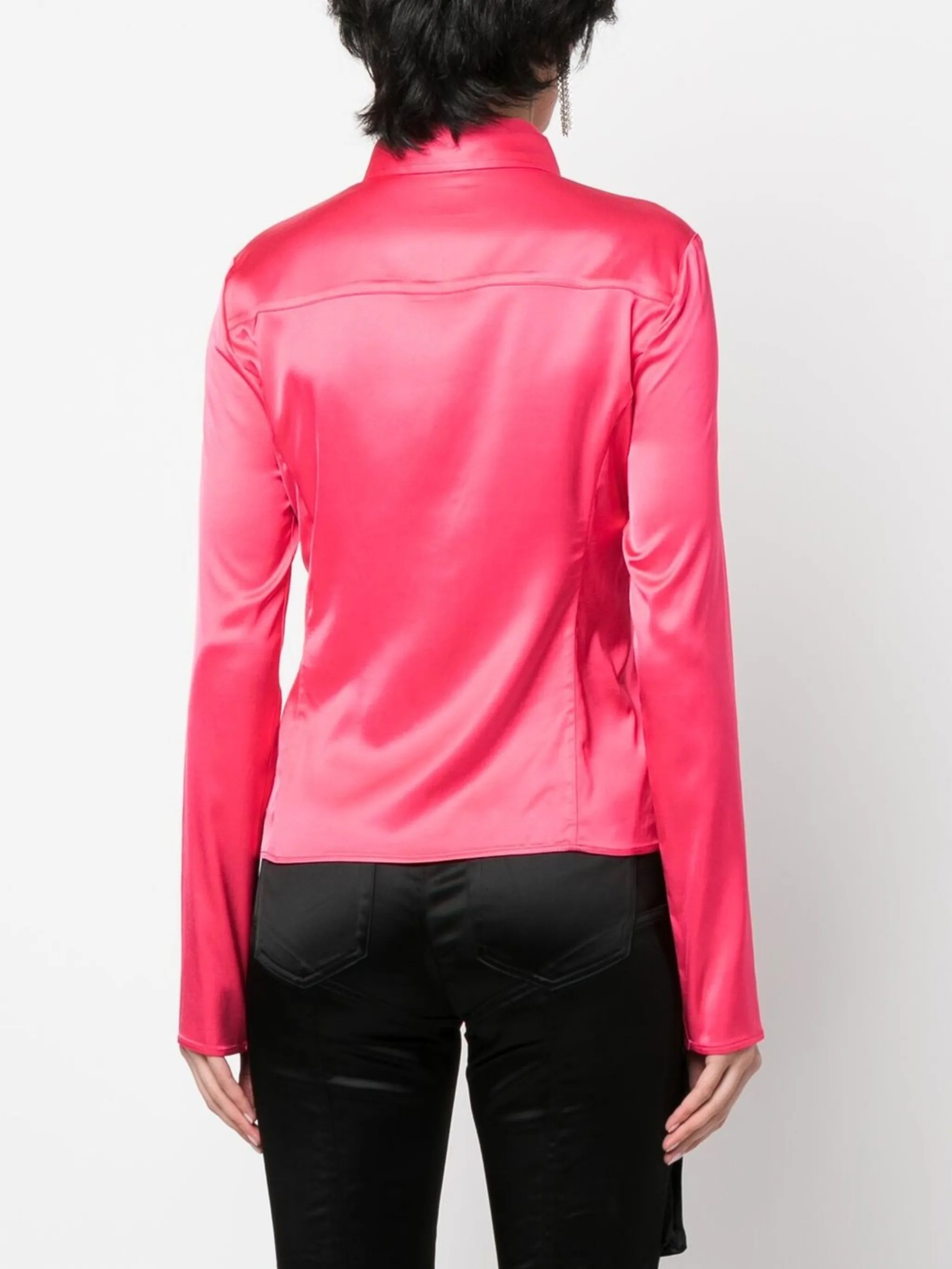 long-sleeve hook and eye shirt