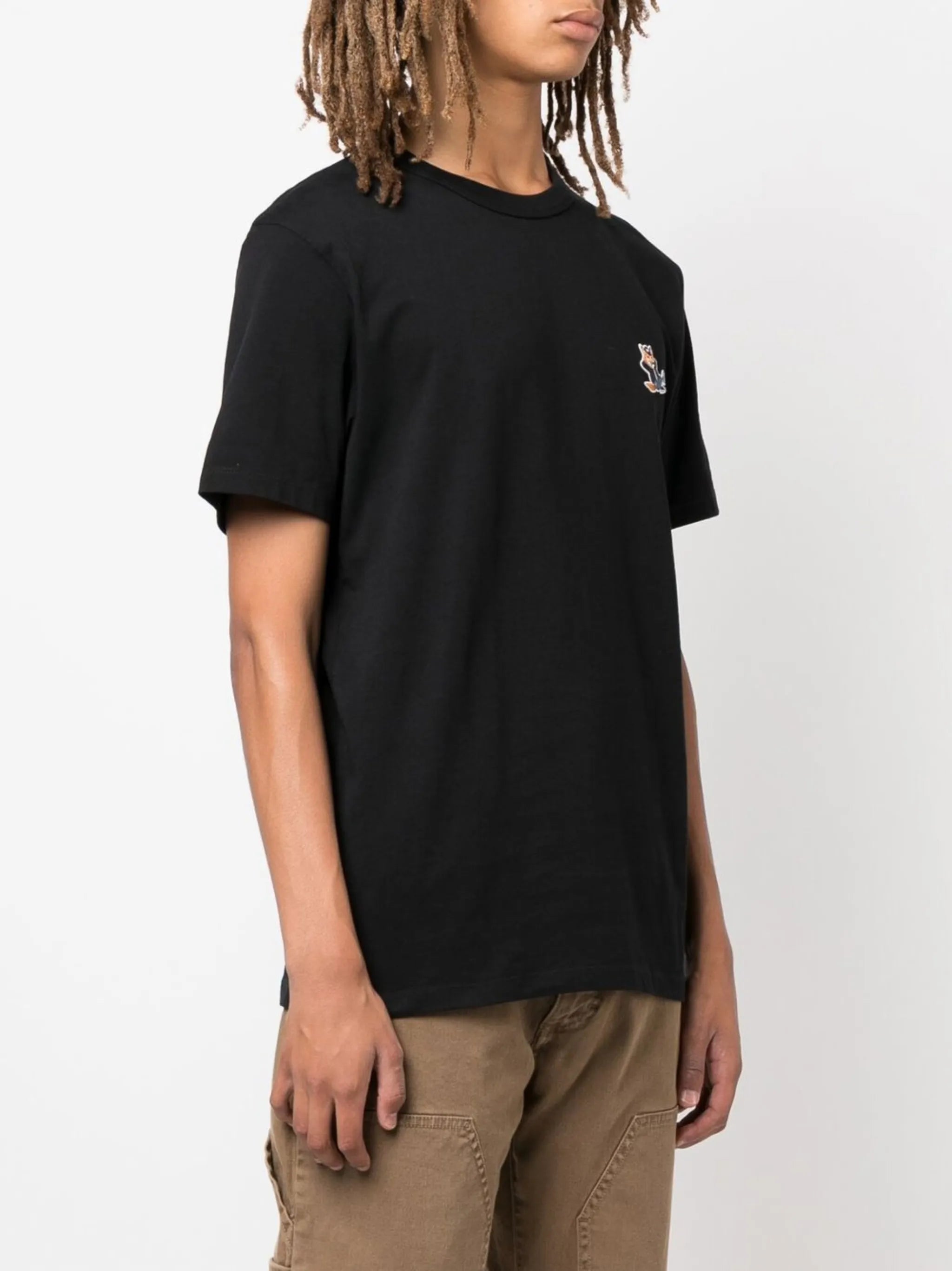 Chillax fox-patch cotton T-shirt