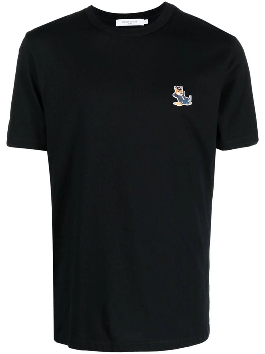 Chillax fox-patch cotton T-shirt