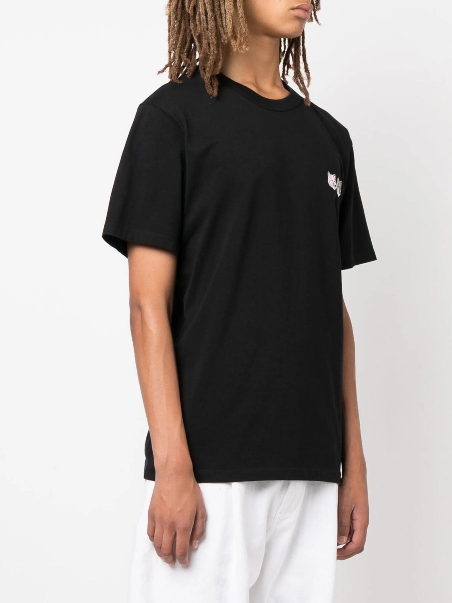 Double Fox Head-Patch cotton T-shirt