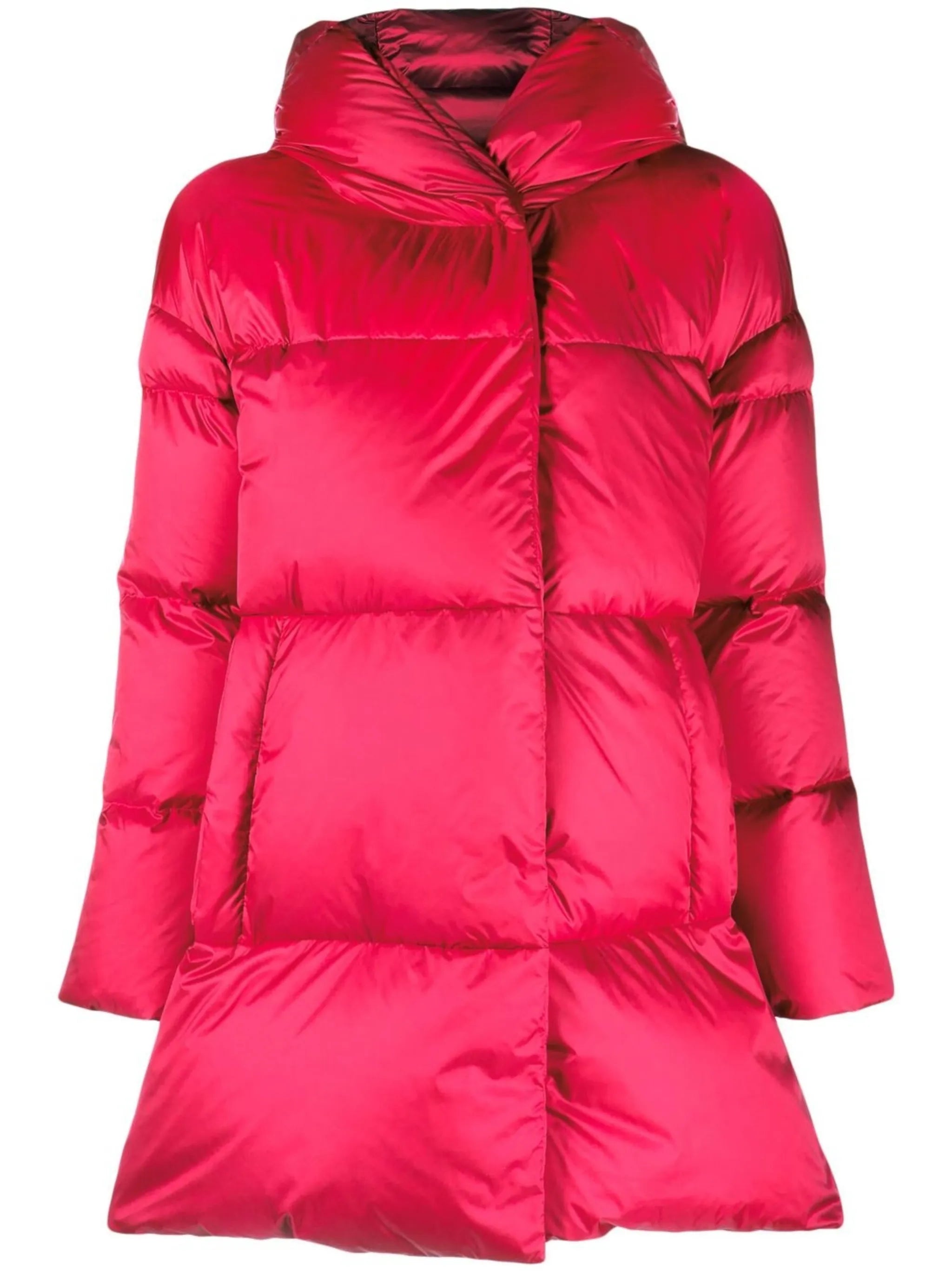 Globe A-shape satin-effect coat