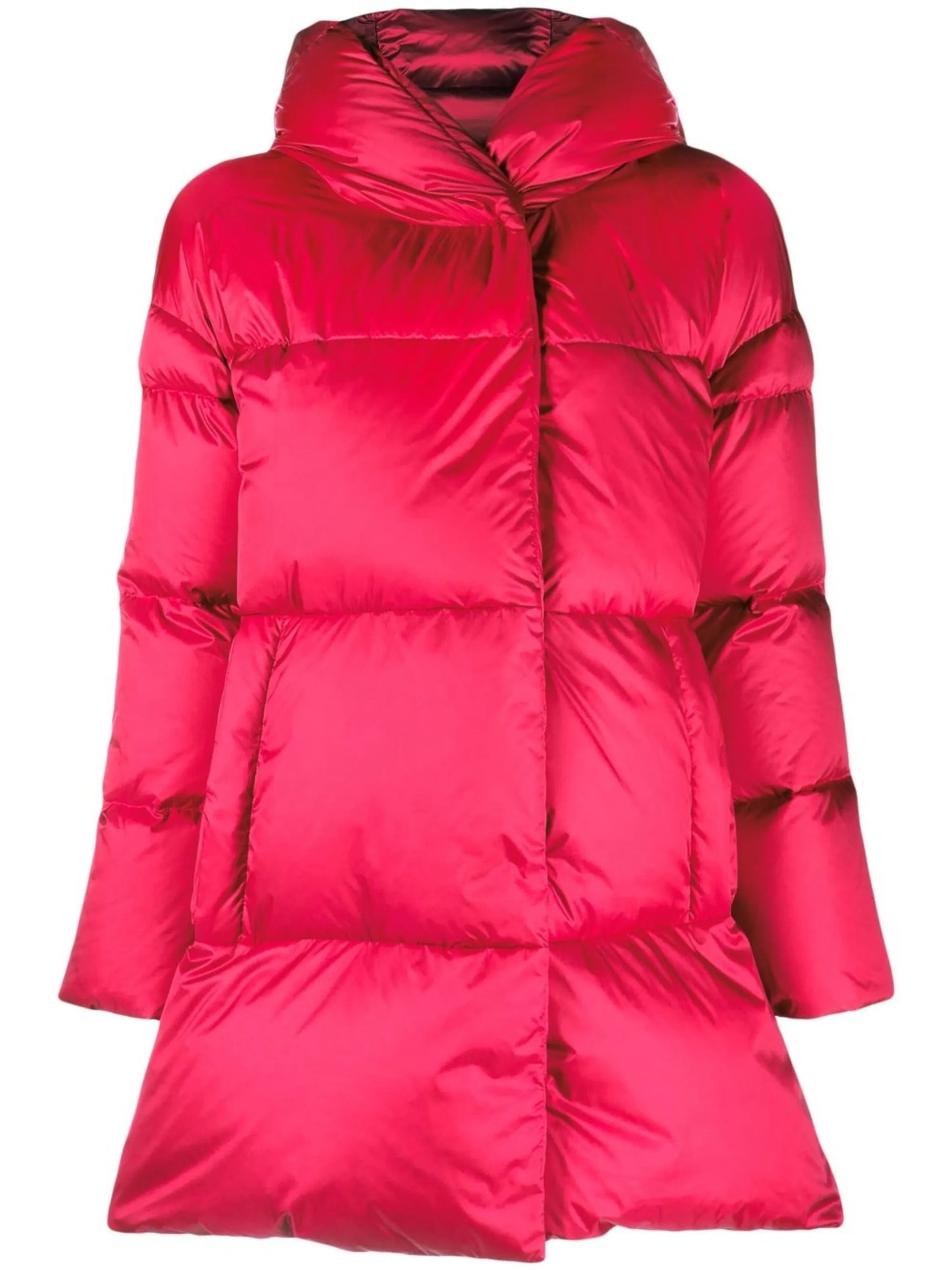 Globe A-shape satin-effect coat