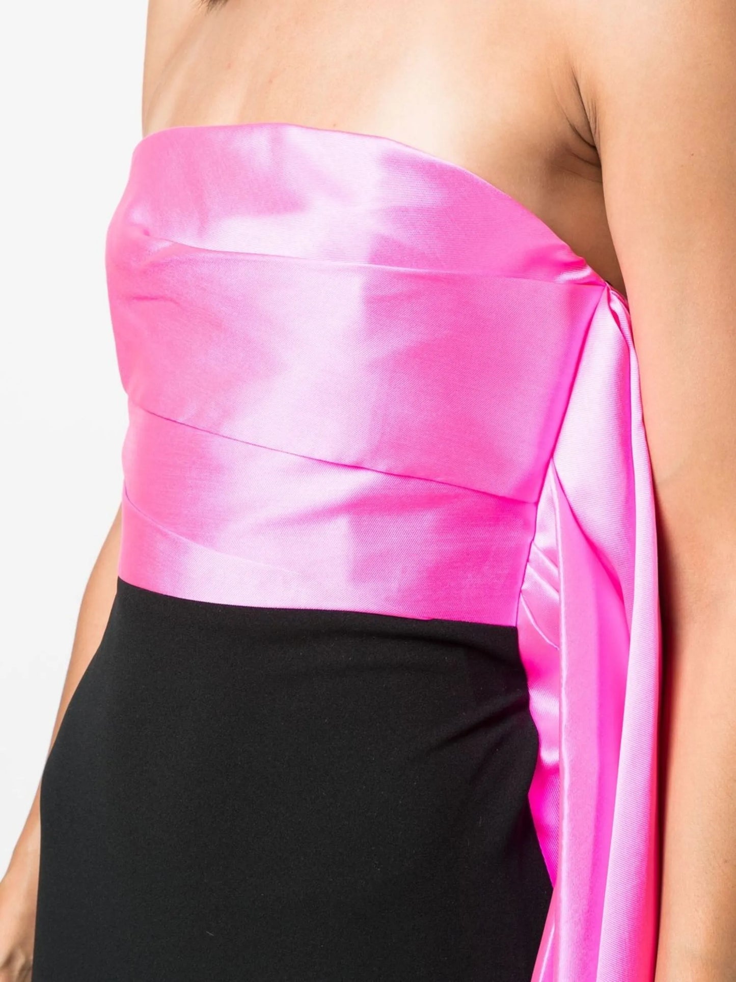 two-tone strapless gown