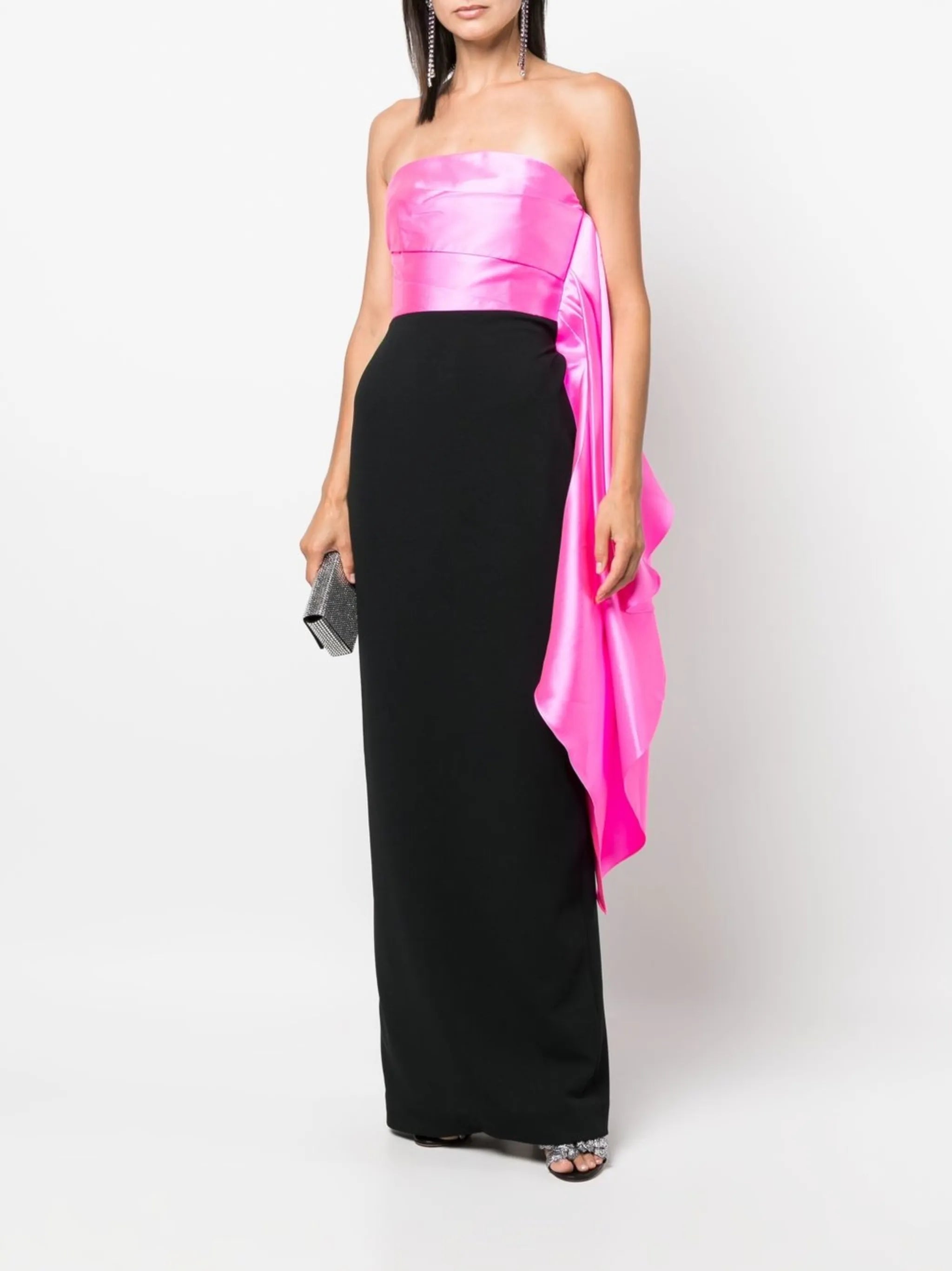 two-tone strapless gown