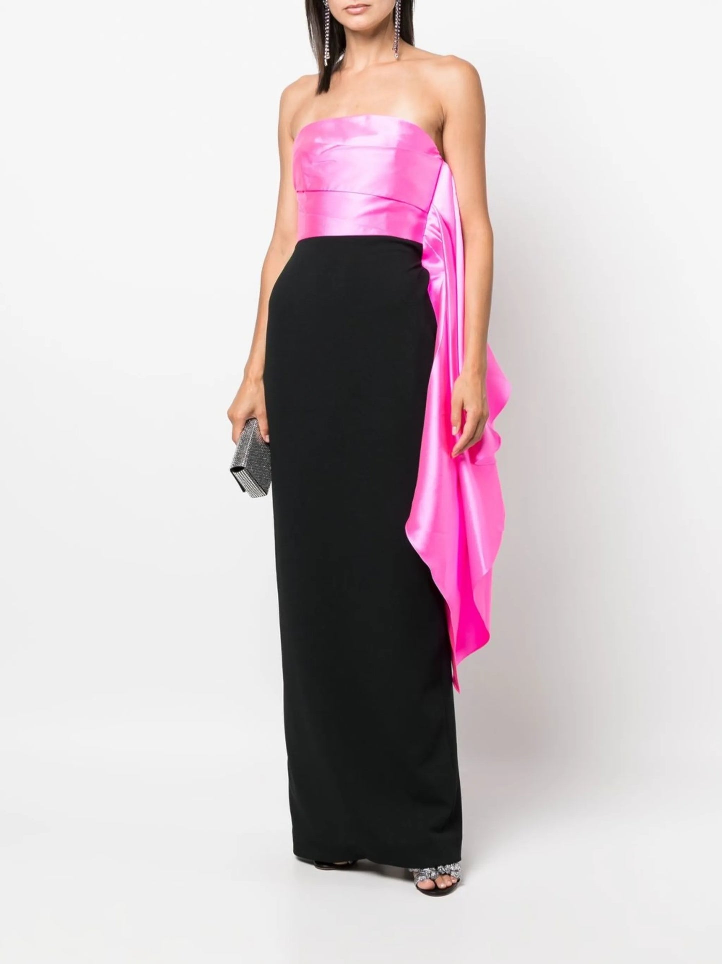 two-tone strapless gown