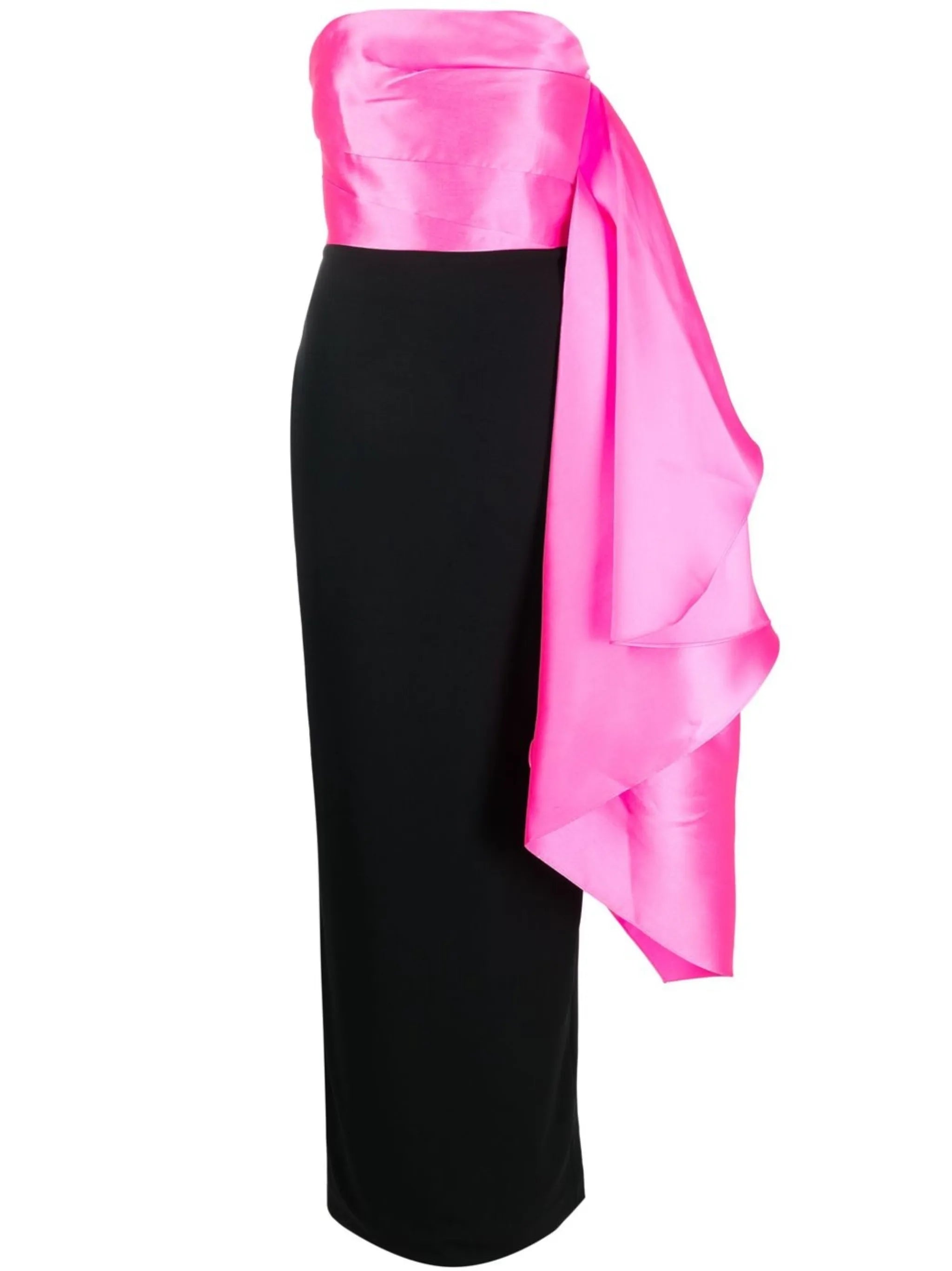 two-tone strapless gown