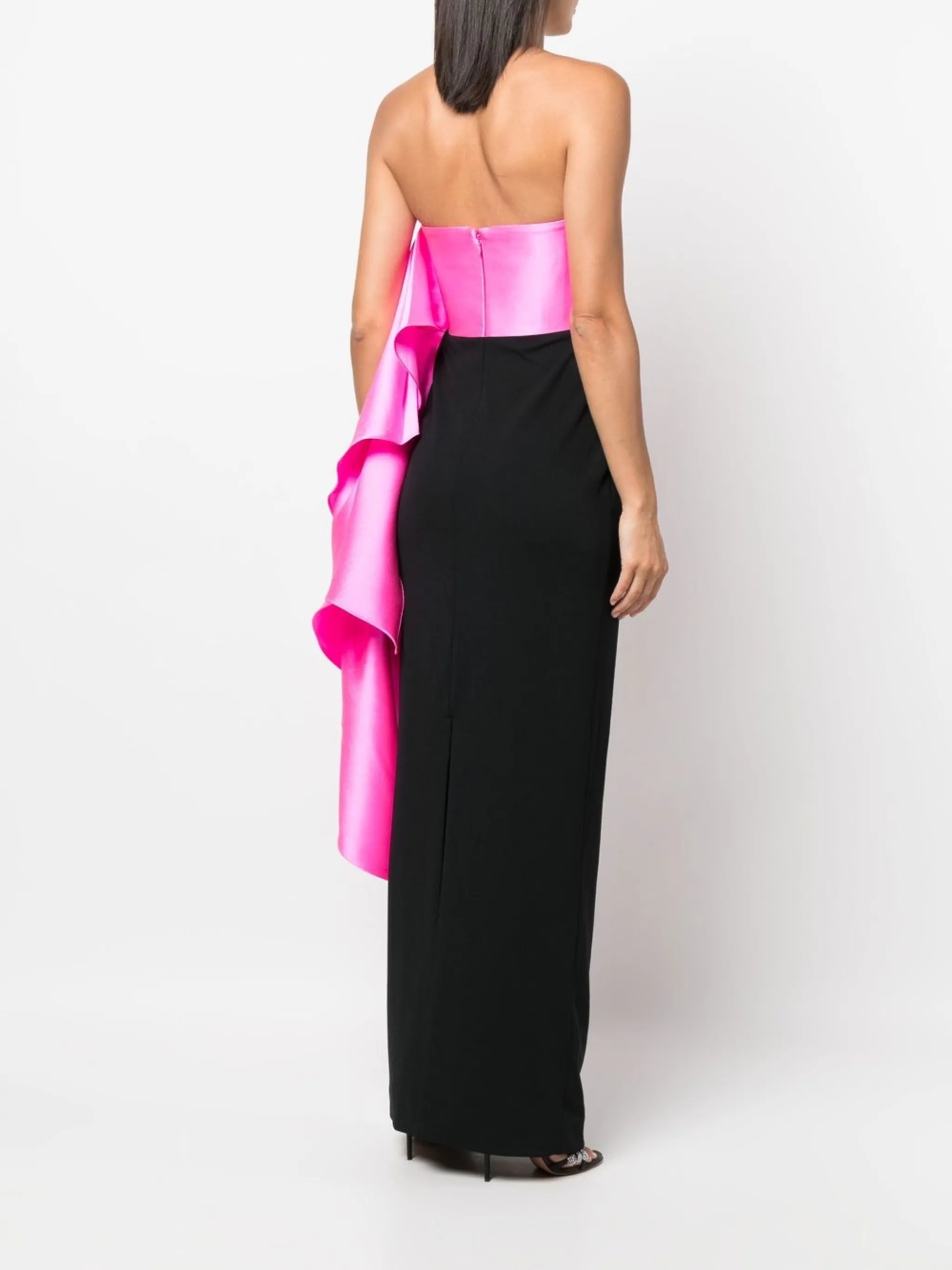 two-tone strapless gown