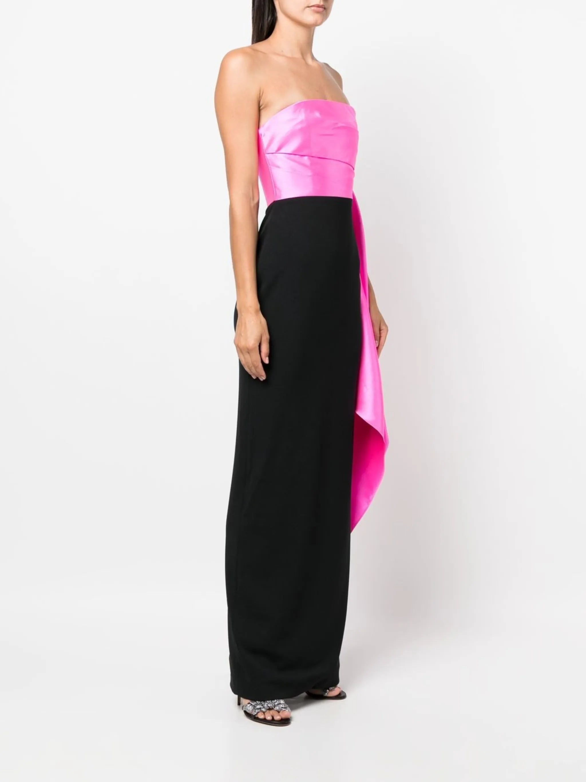 two-tone strapless gown