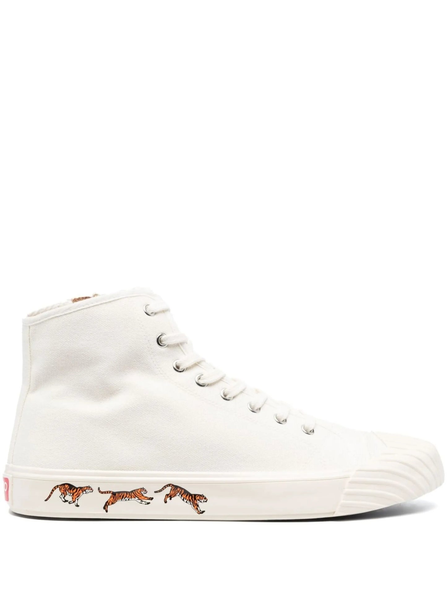 tiger-print high-top sneakers