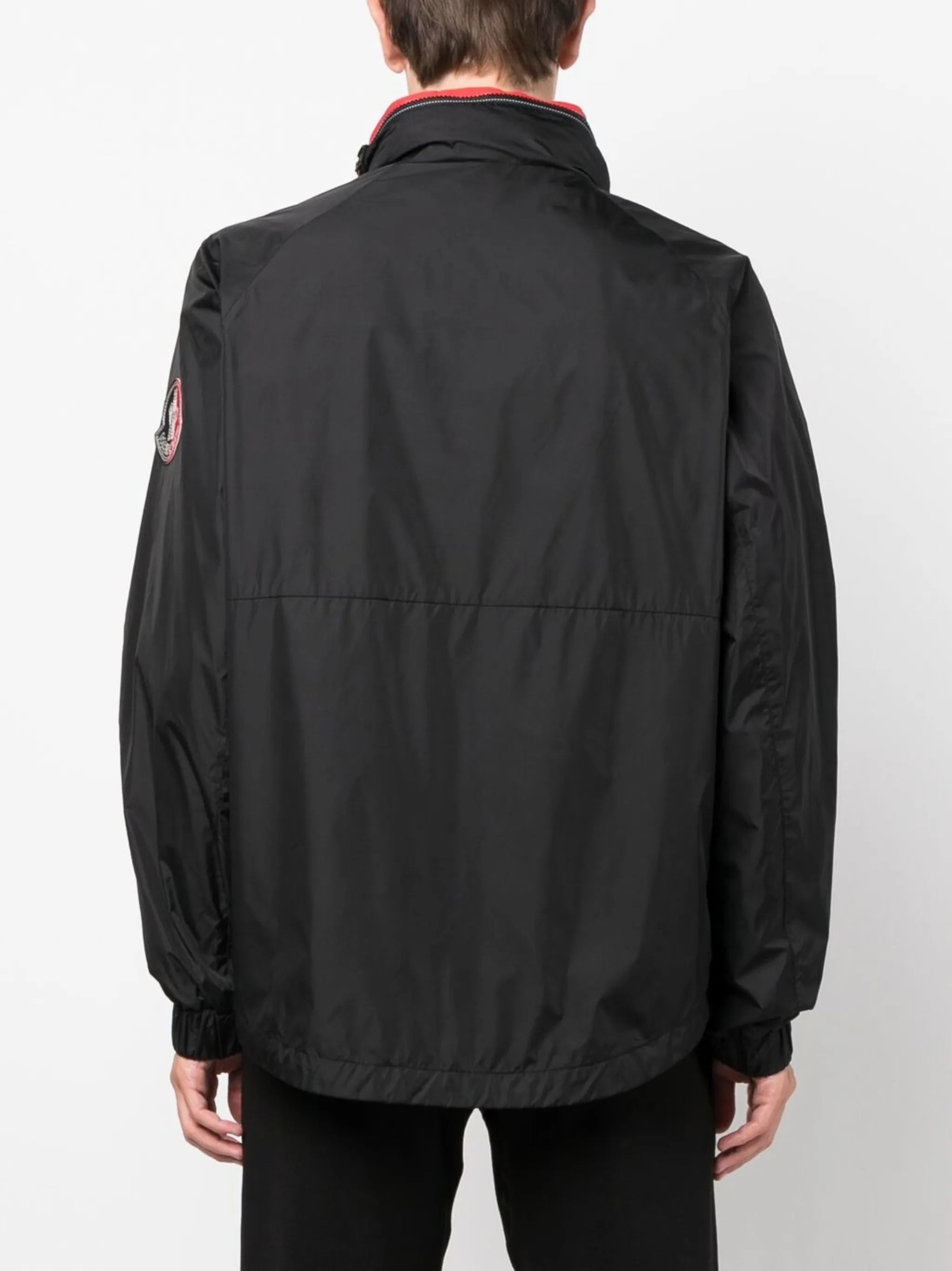 logo-patch windbreaker jacket