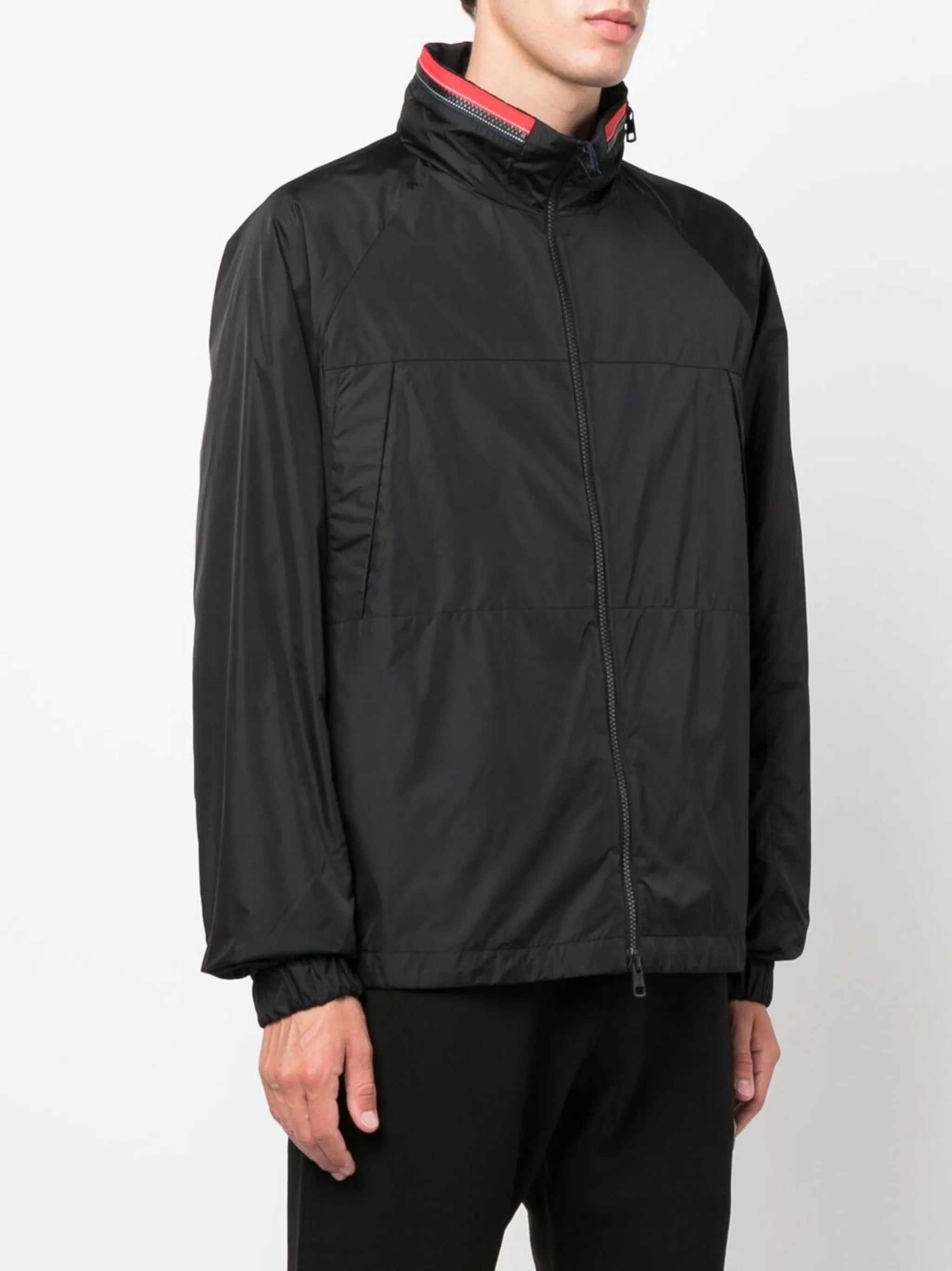 logo-patch windbreaker jacket