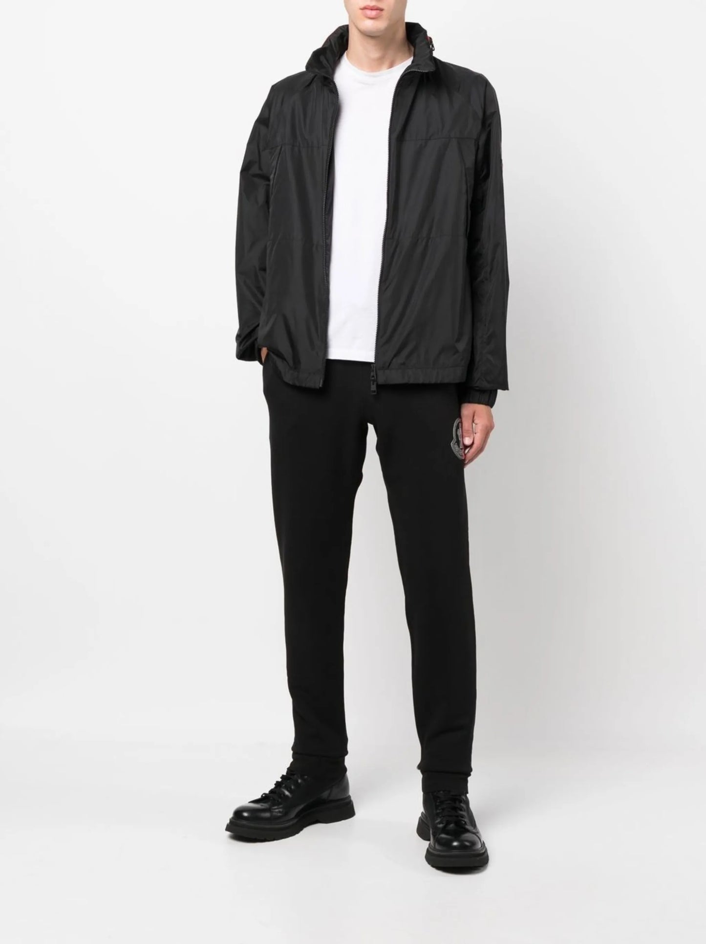 logo-patch windbreaker jacket