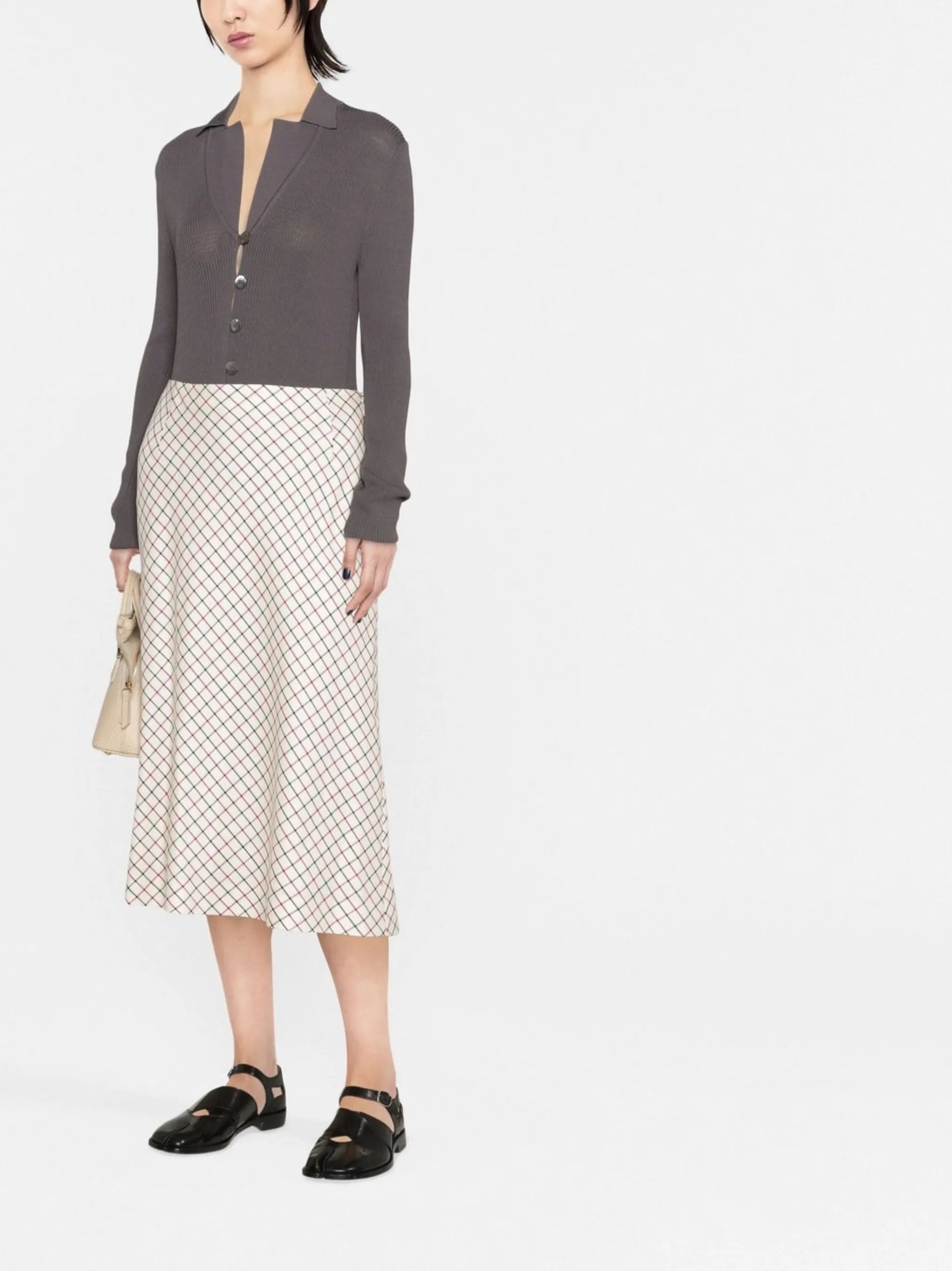 A-line midi skirt