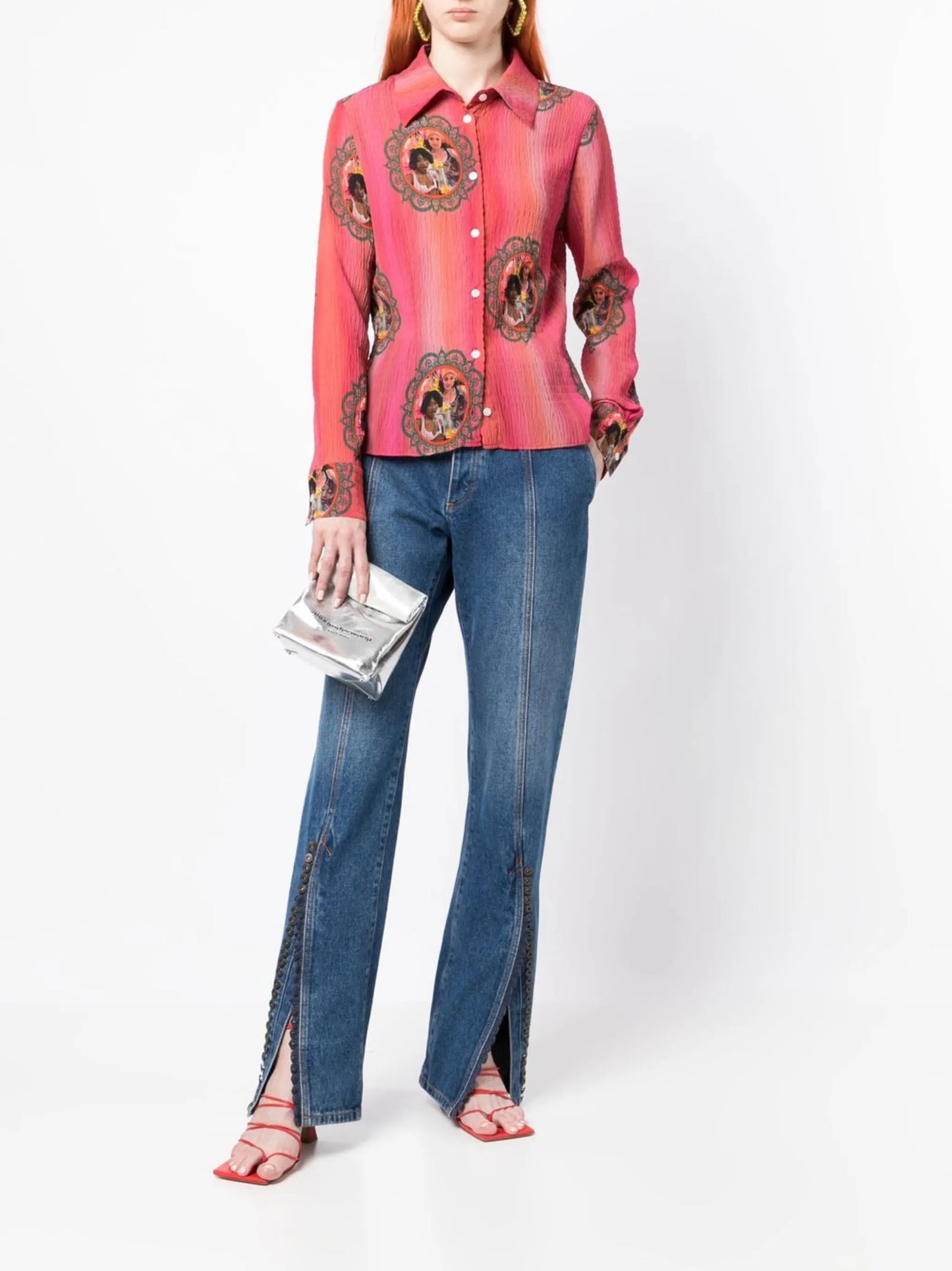 Lily graphic-print shirt