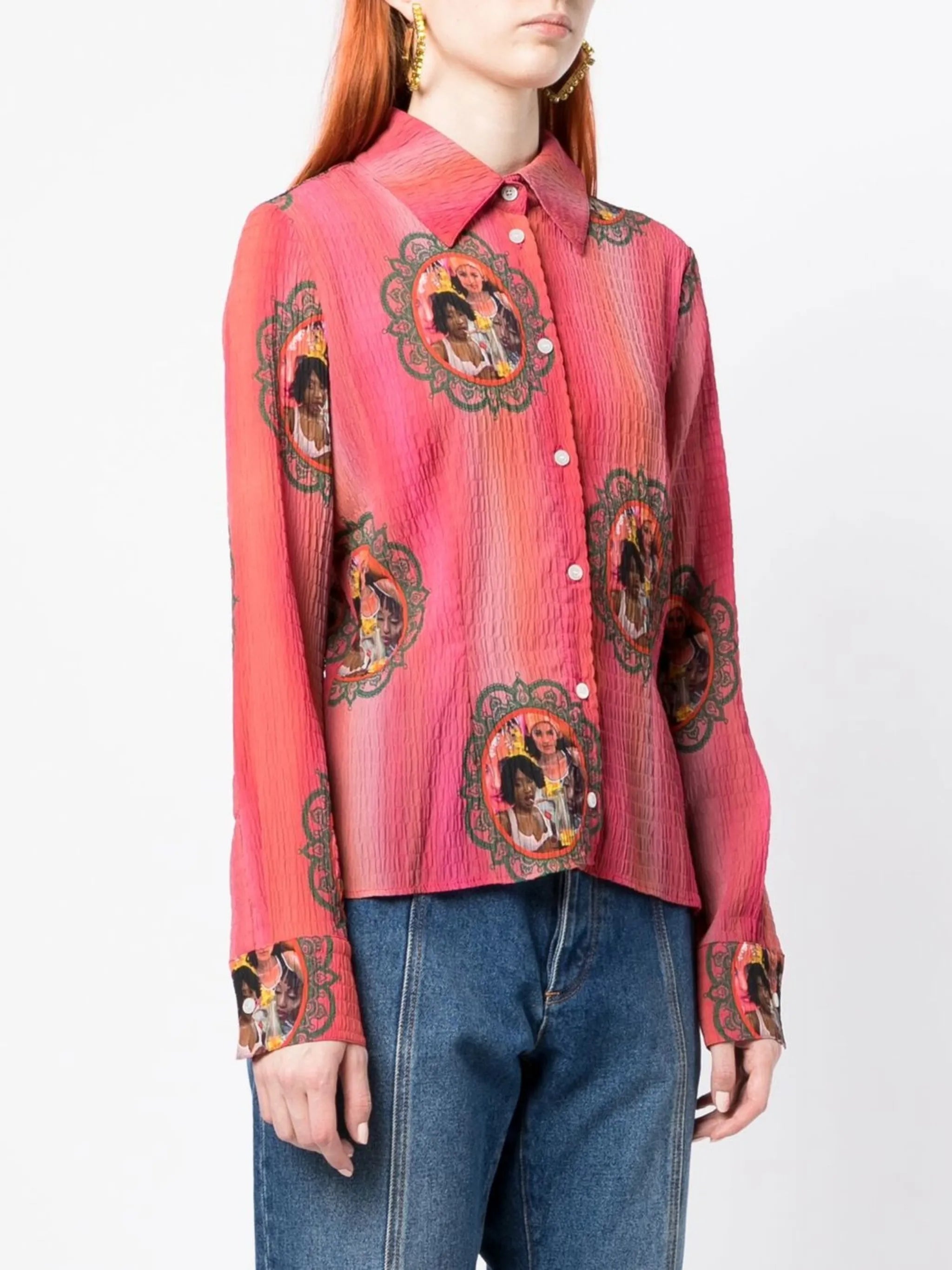 Lily graphic-print shirt