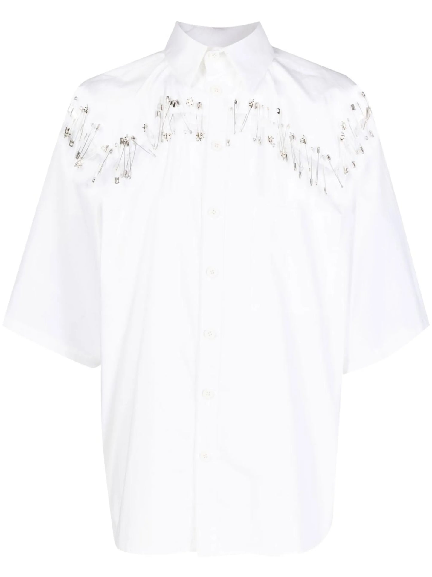 Box safety-pin detail shirt