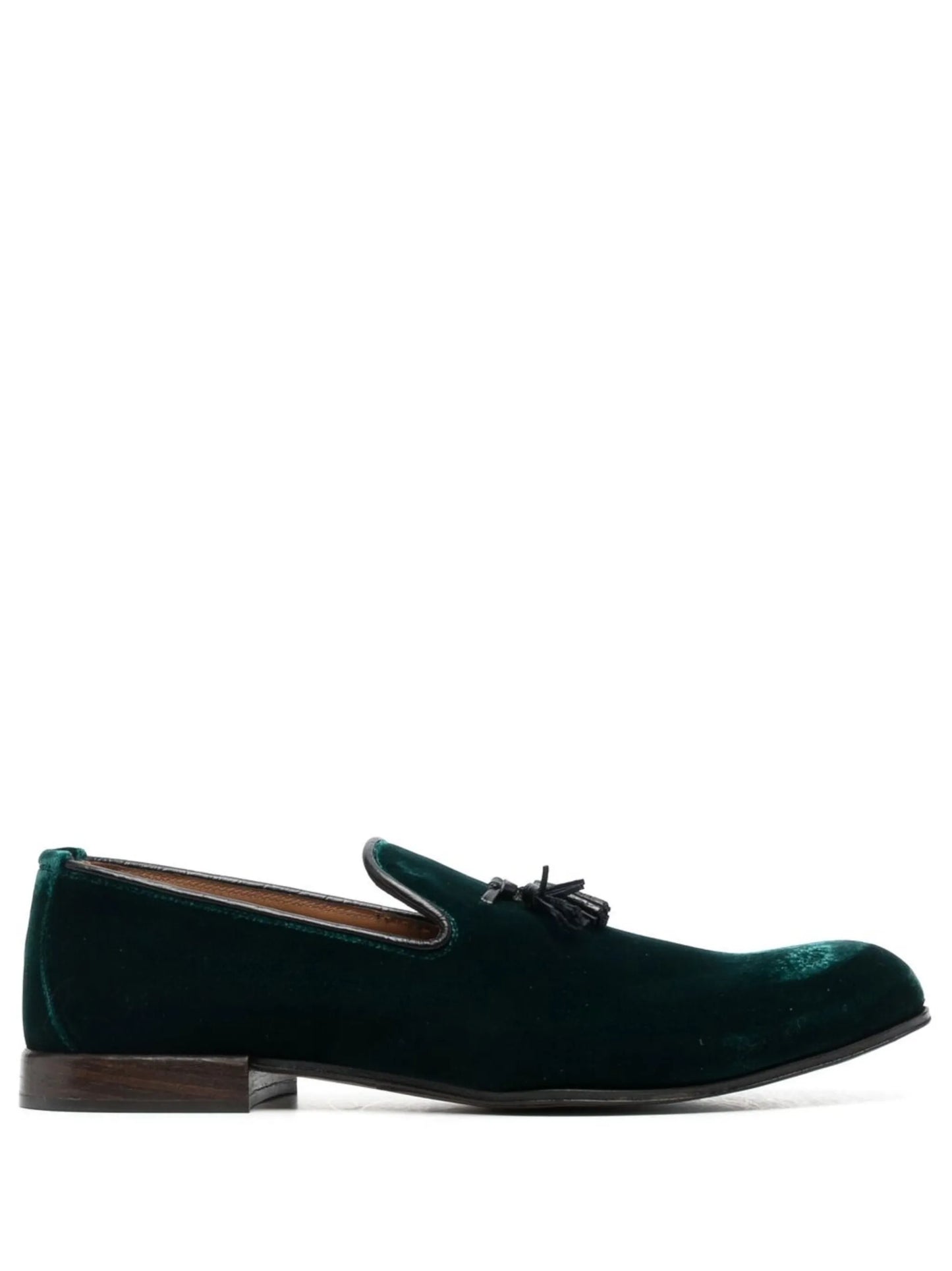 Velvet Nicholas tassel-detail slippers