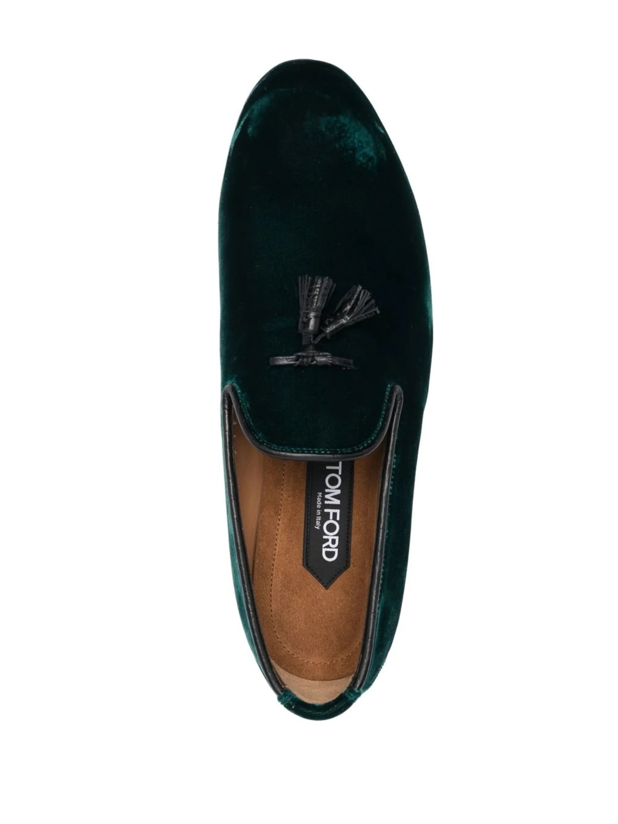 Velvet Nicholas tassel-detail slippers