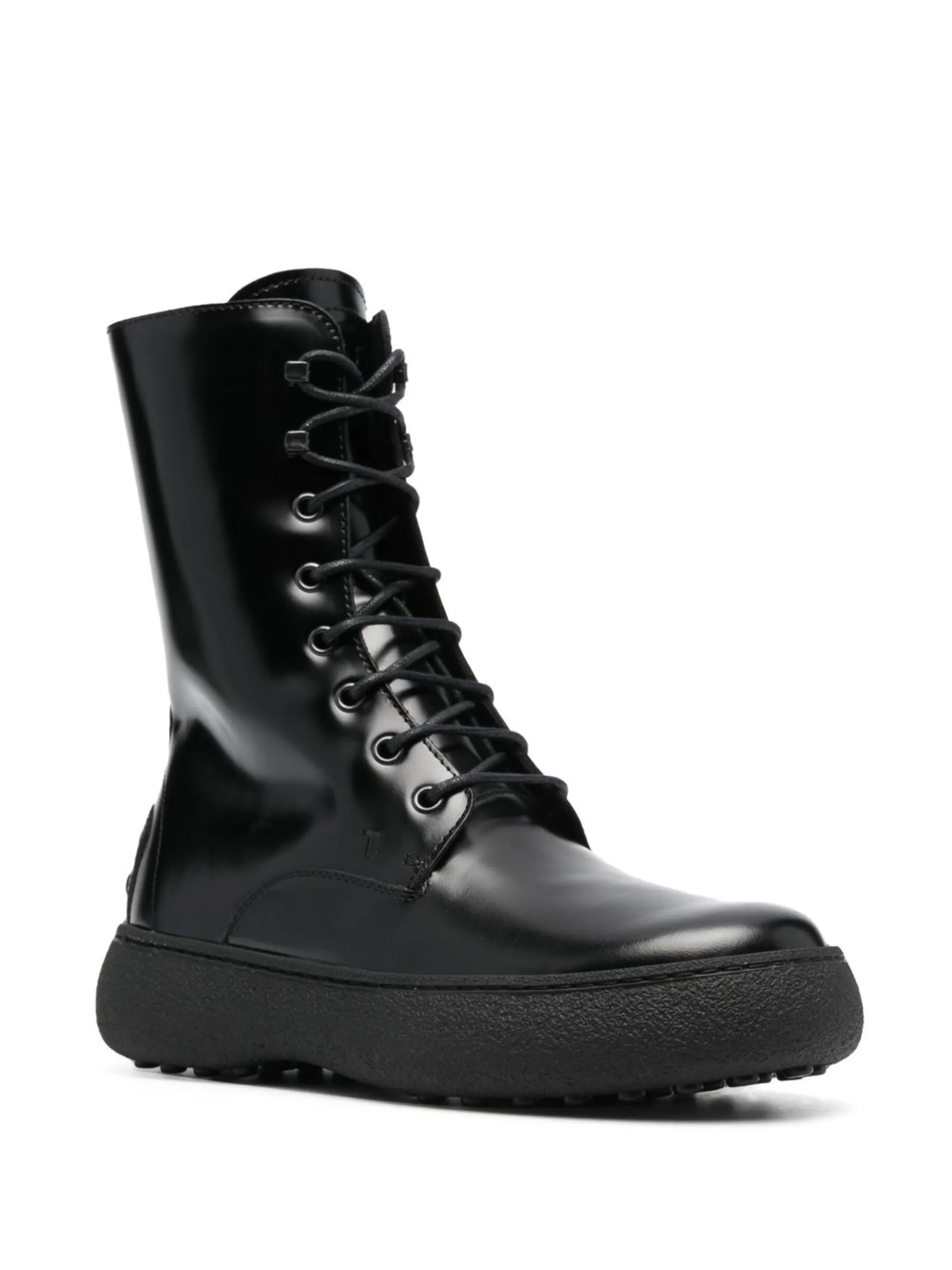 polished lace-up ankle boots