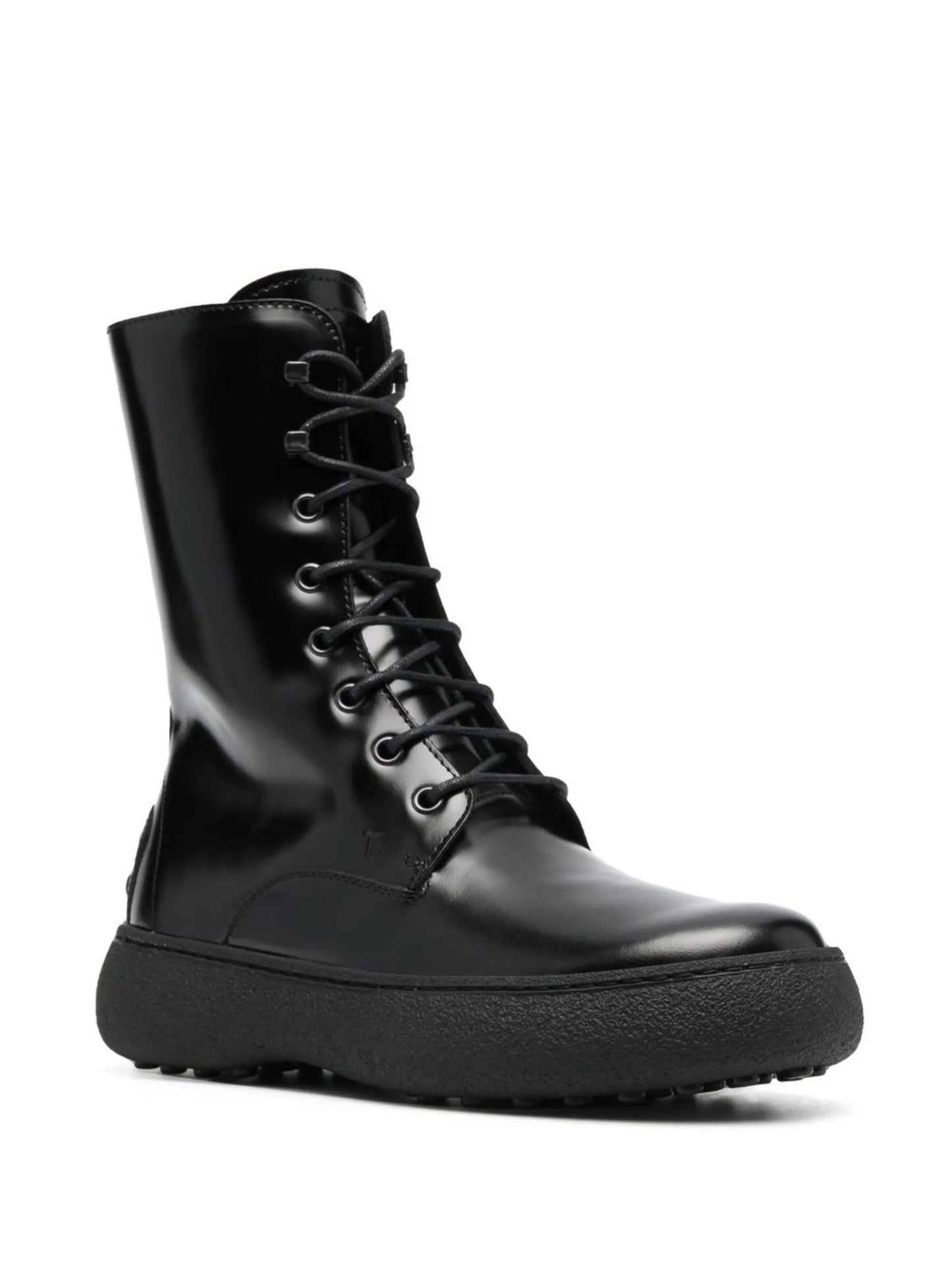 polished lace-up ankle boots