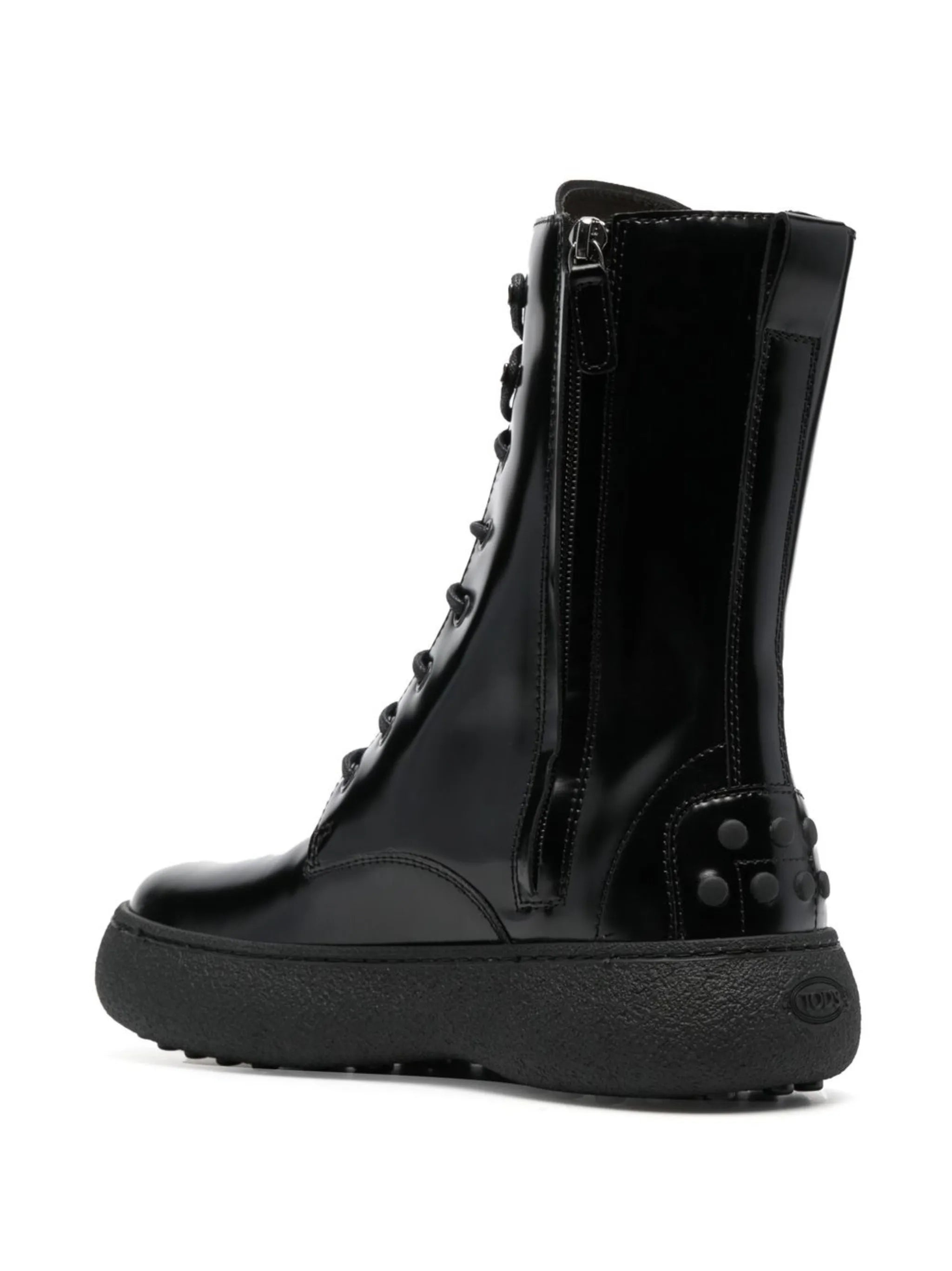polished lace-up ankle boots