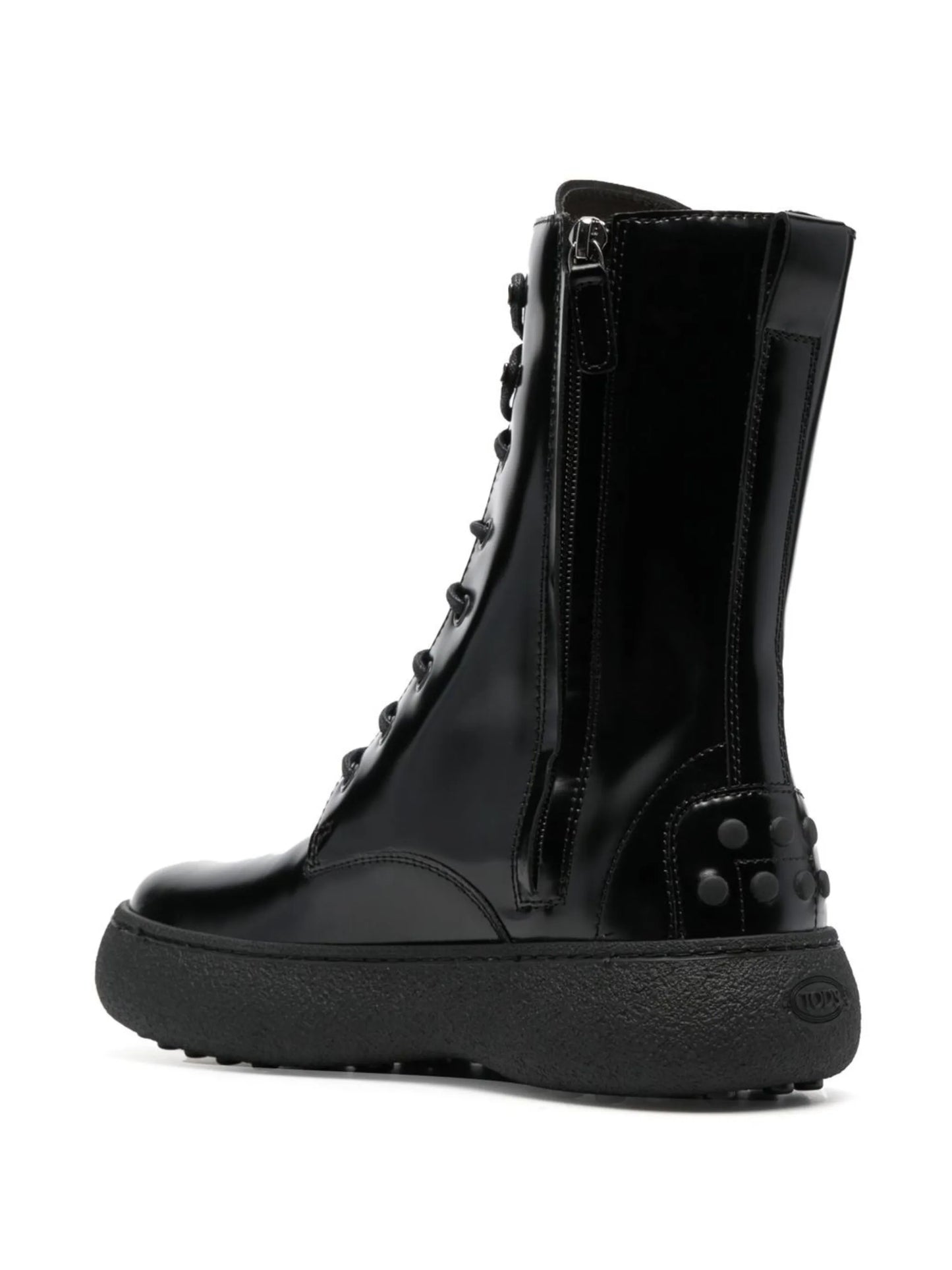 polished lace-up ankle boots