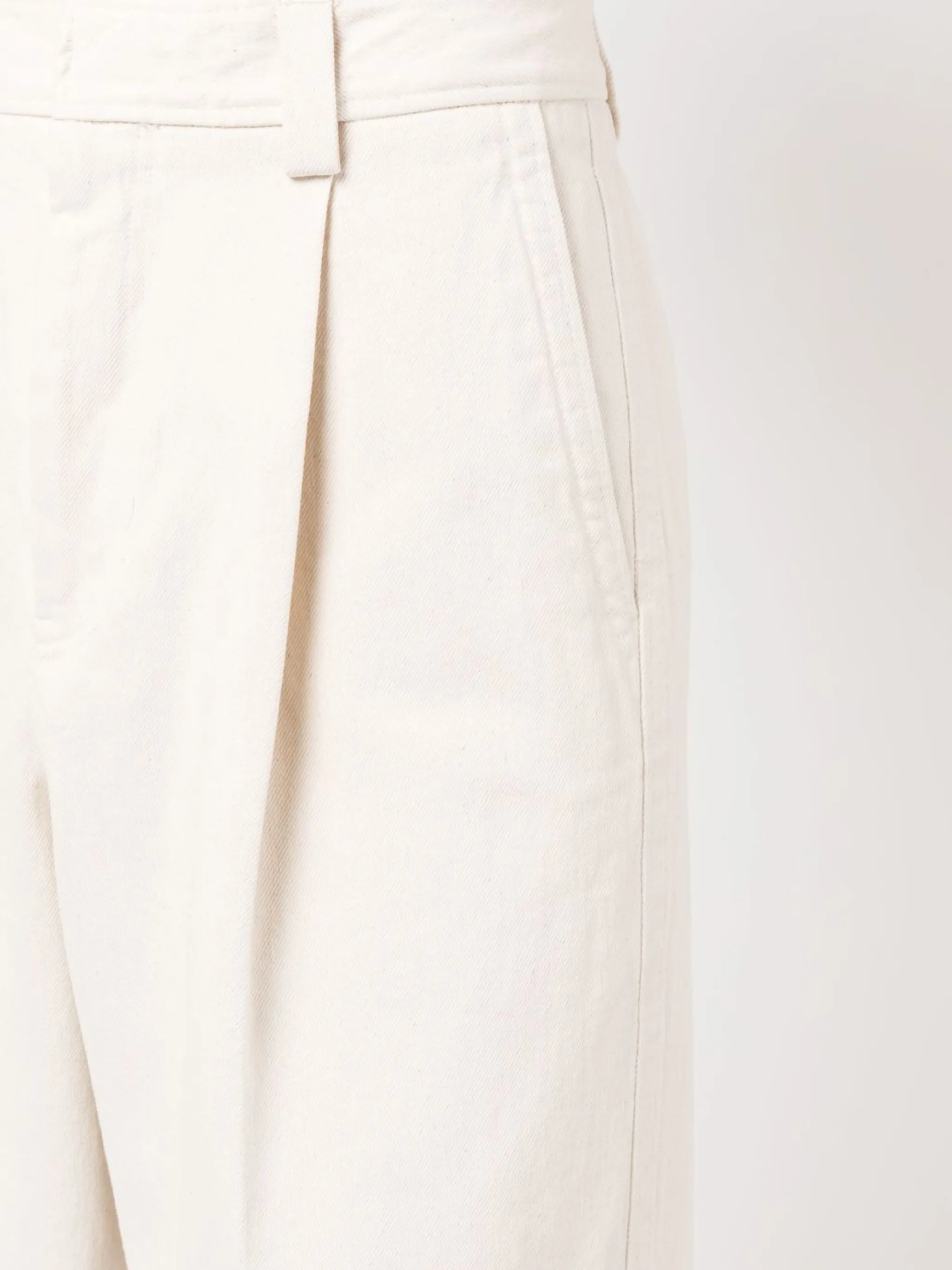 pleated cotton trousers