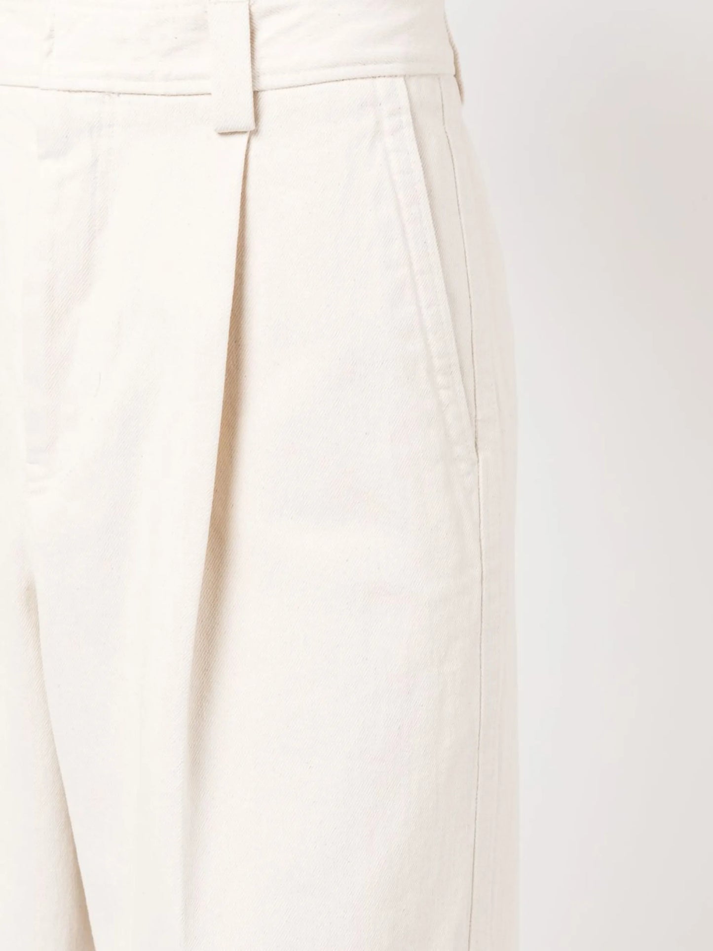pleated cotton trousers