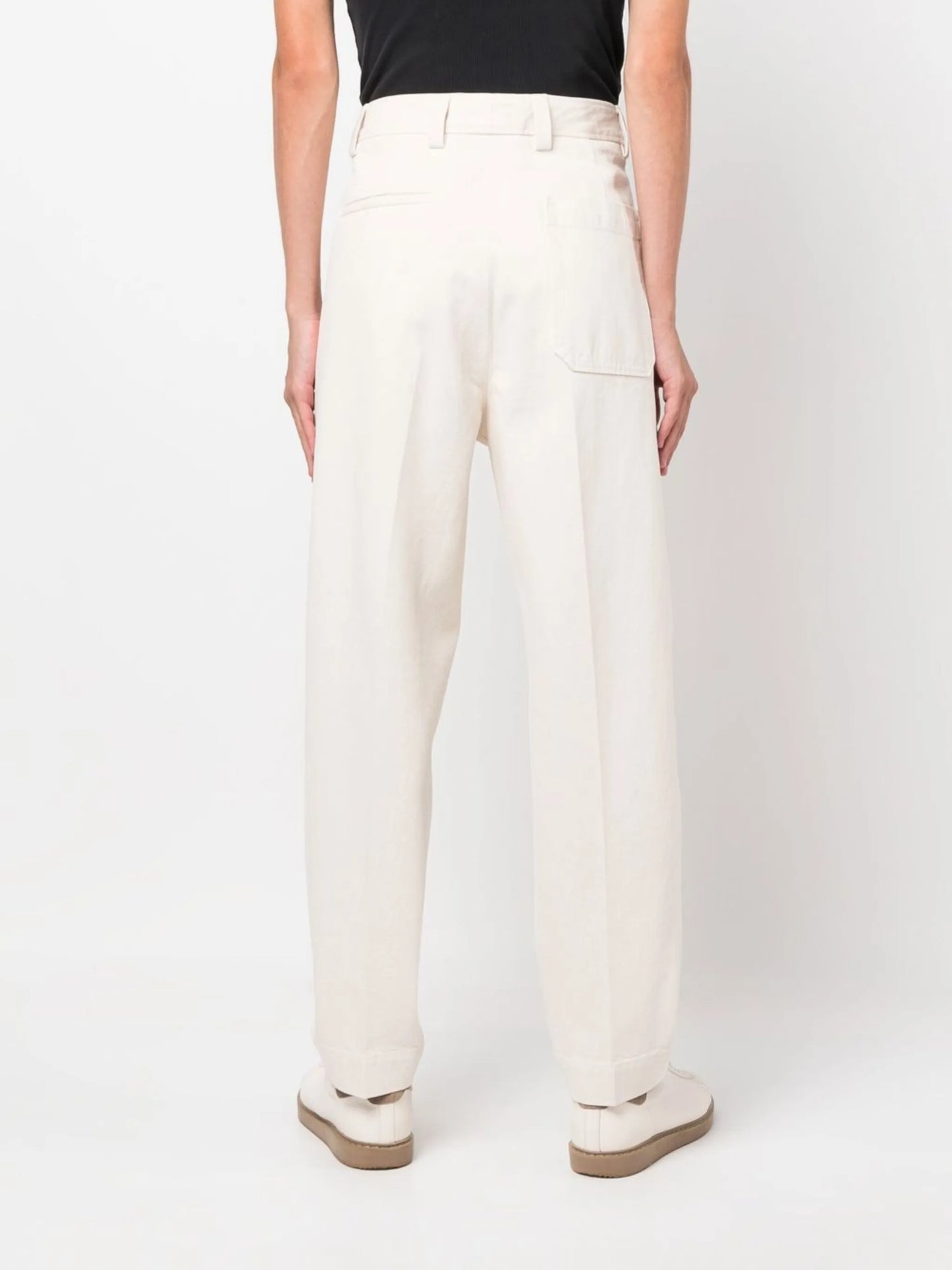pleated cotton trousers