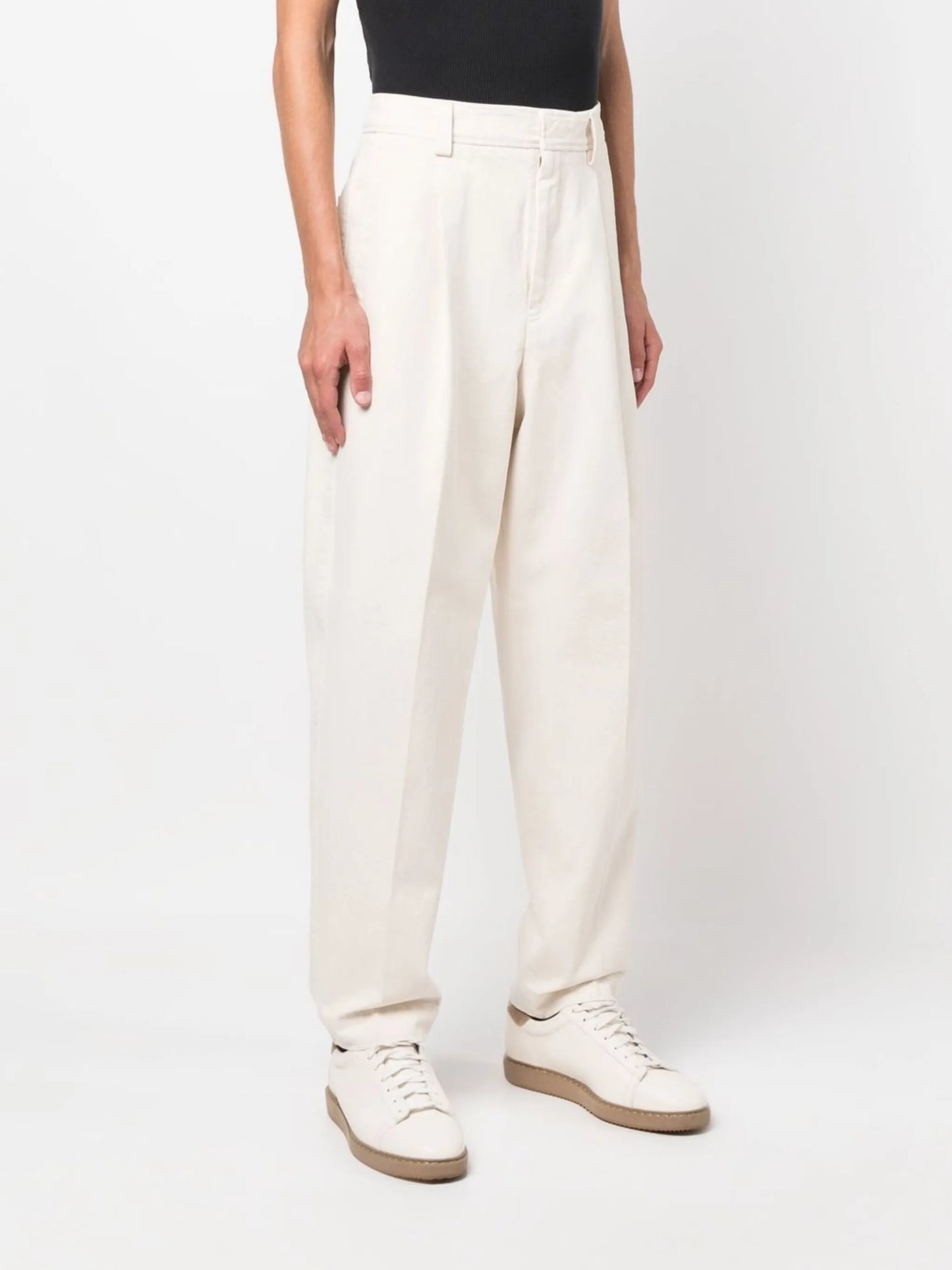 pleated cotton trousers