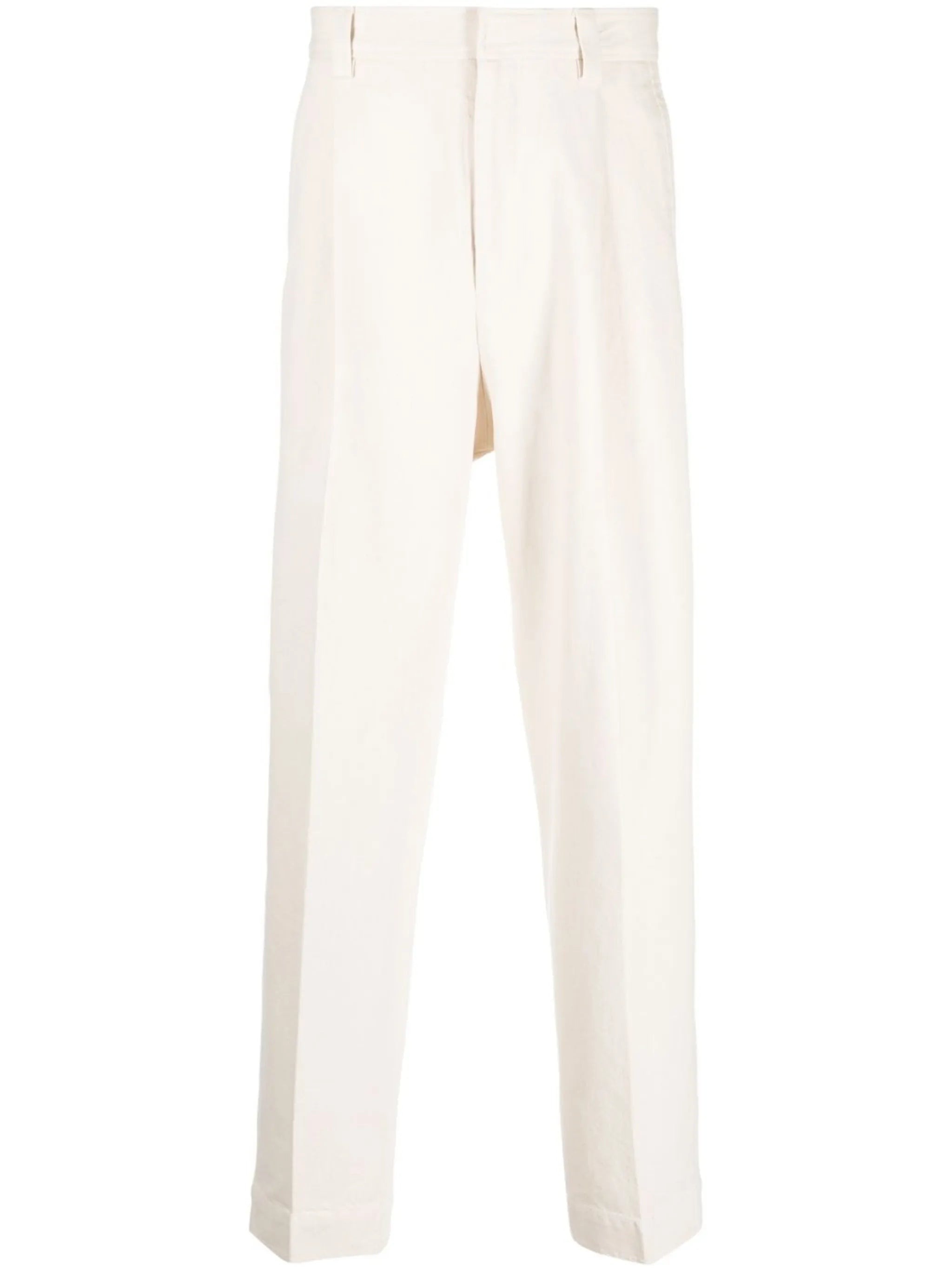 pleated cotton trousers