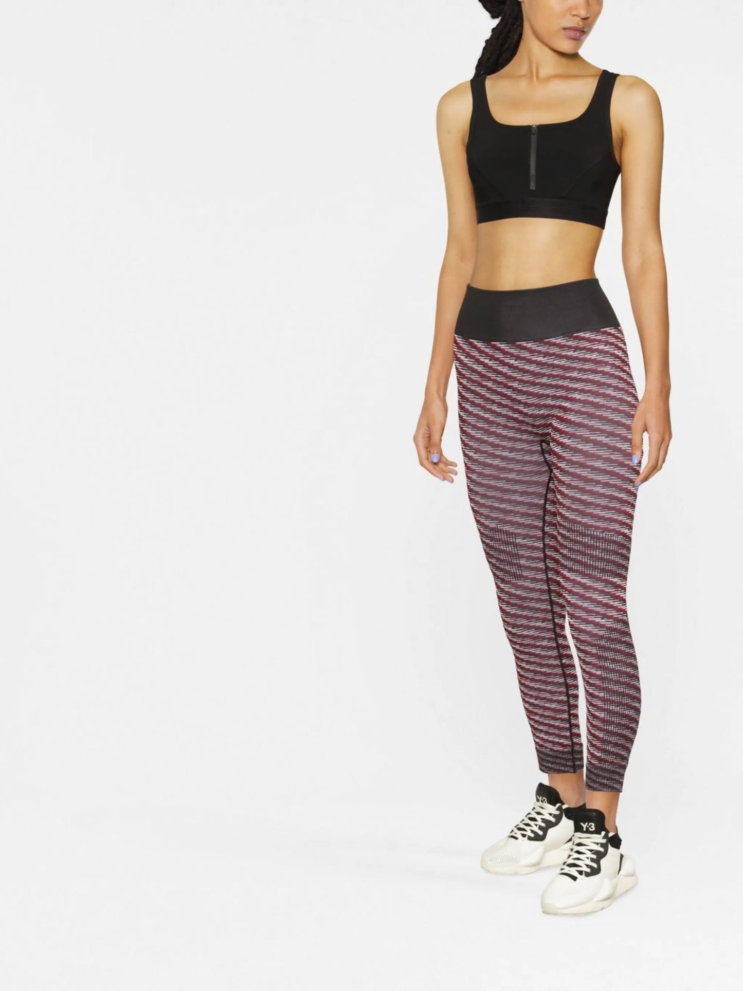 stripe-print training leggings