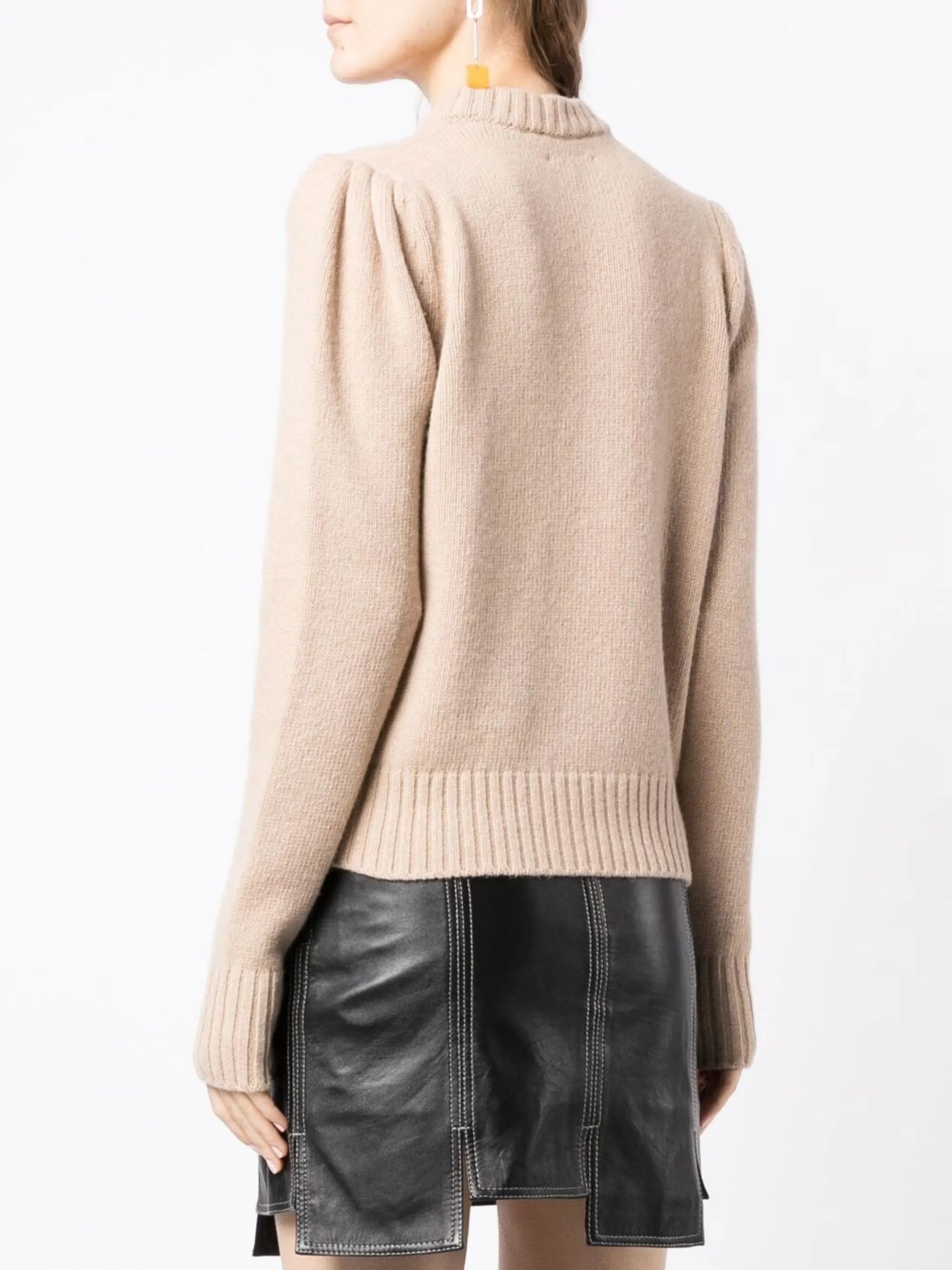 knitted intarsia-logo jumper