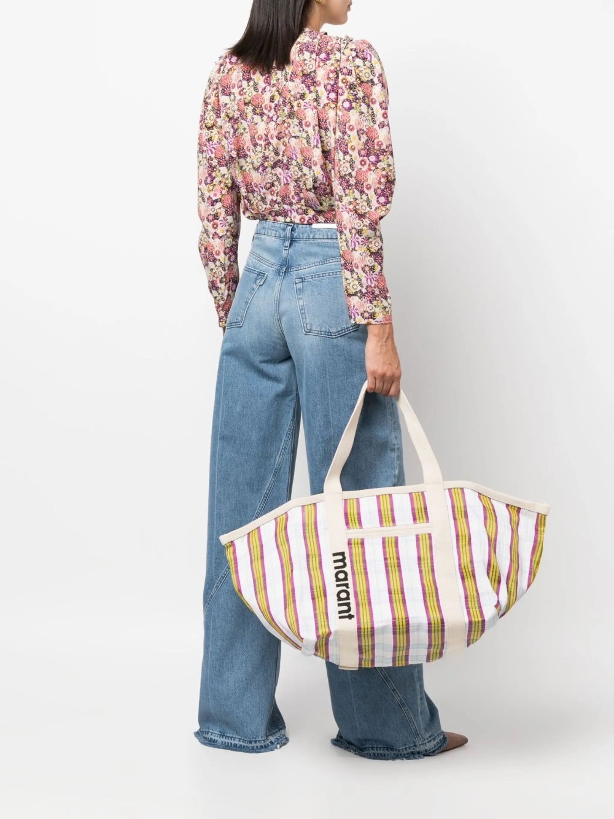 Warden striped tote bag