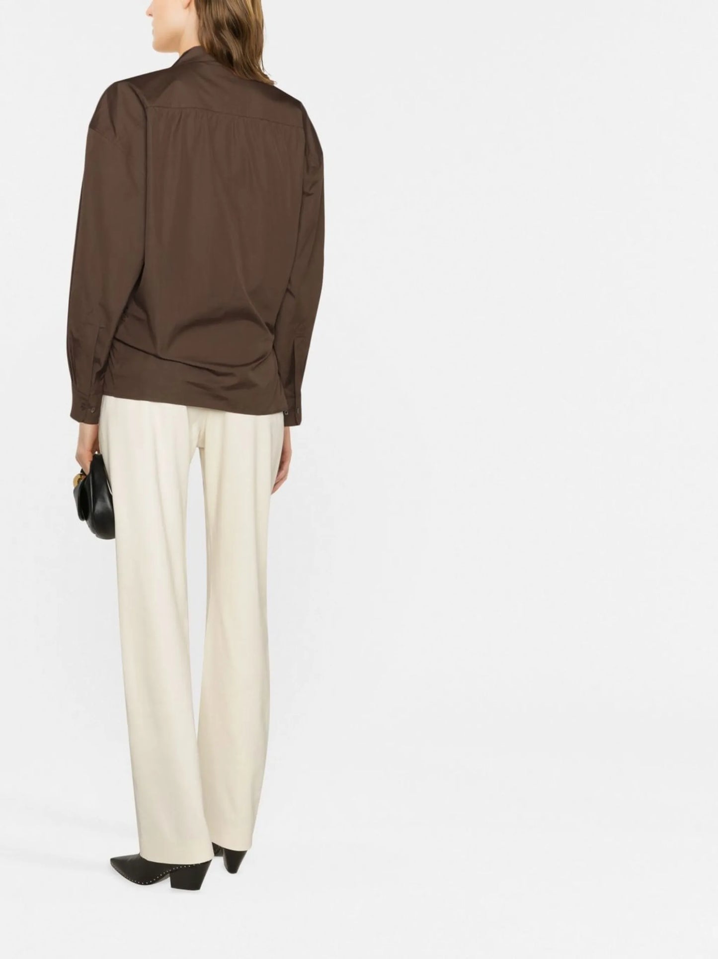 wraparound cotton shirt