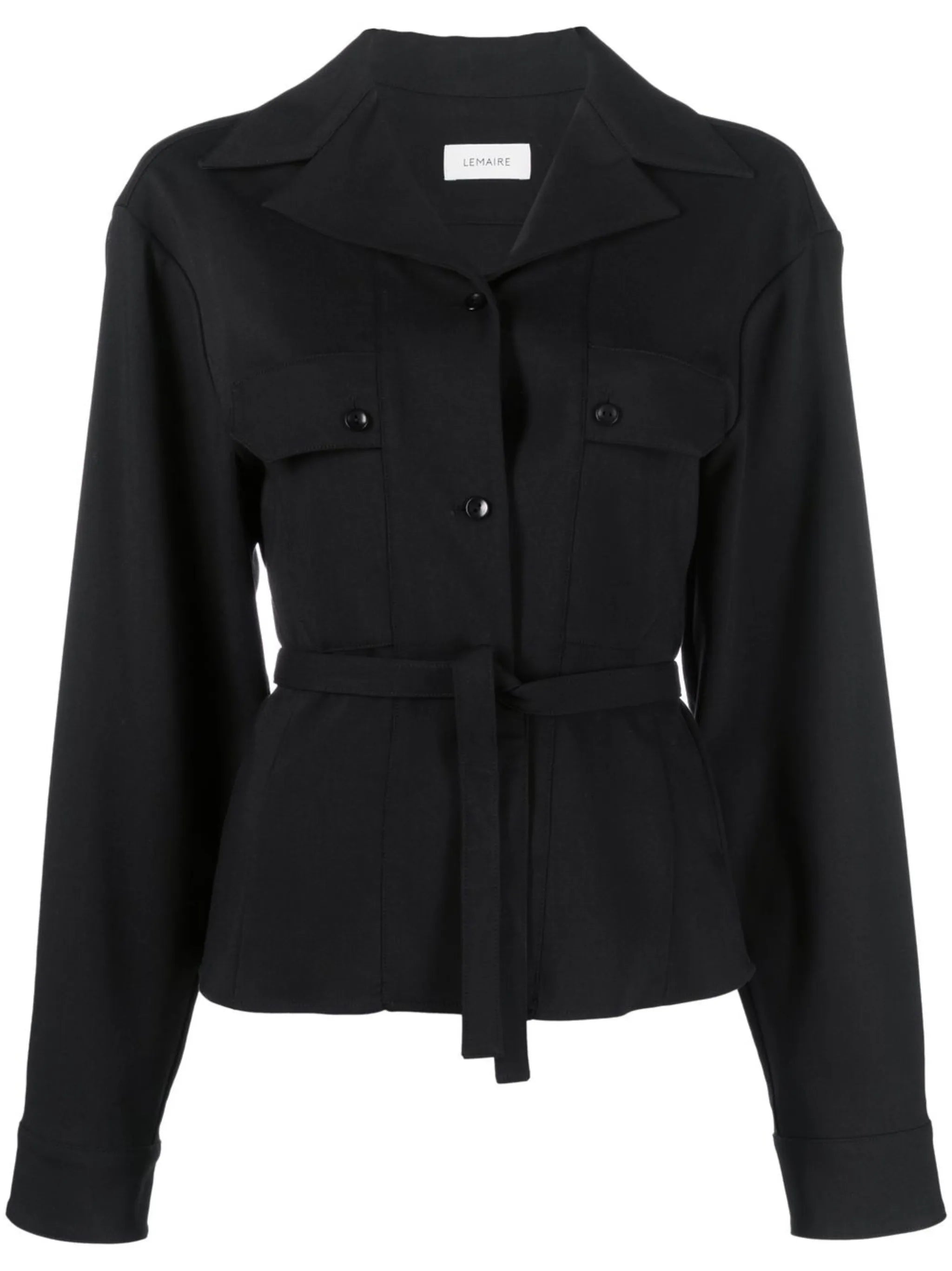 convertible-collar self-tie shirt