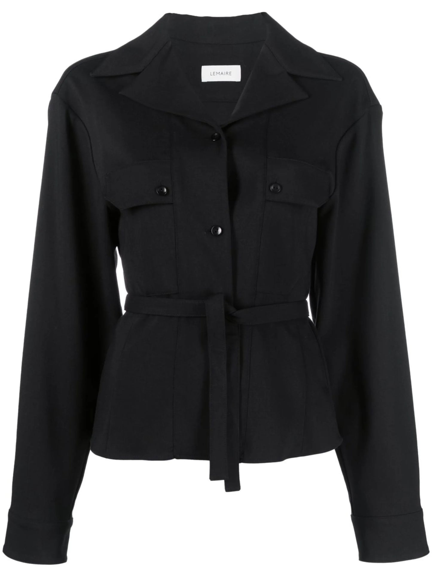 convertible-collar self-tie shirt