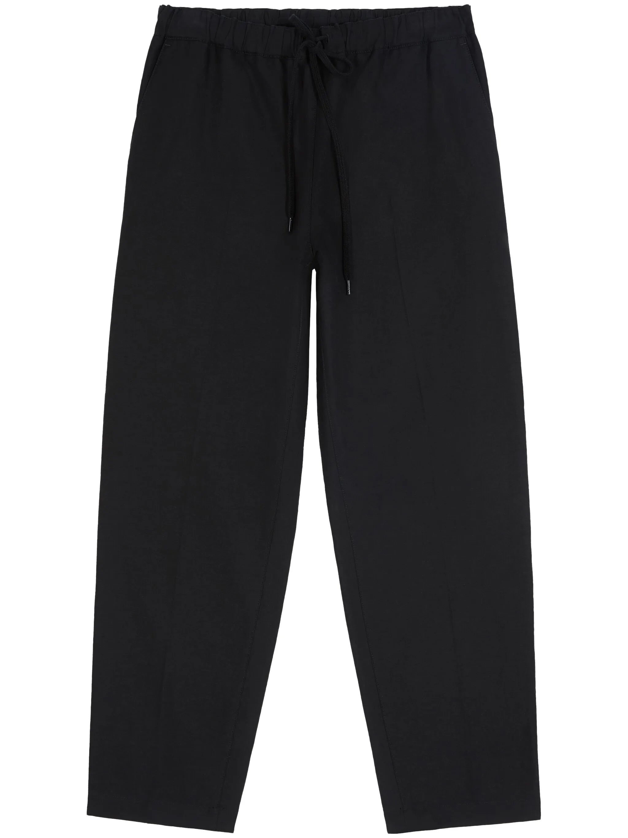 drawstring straight-leg trousers